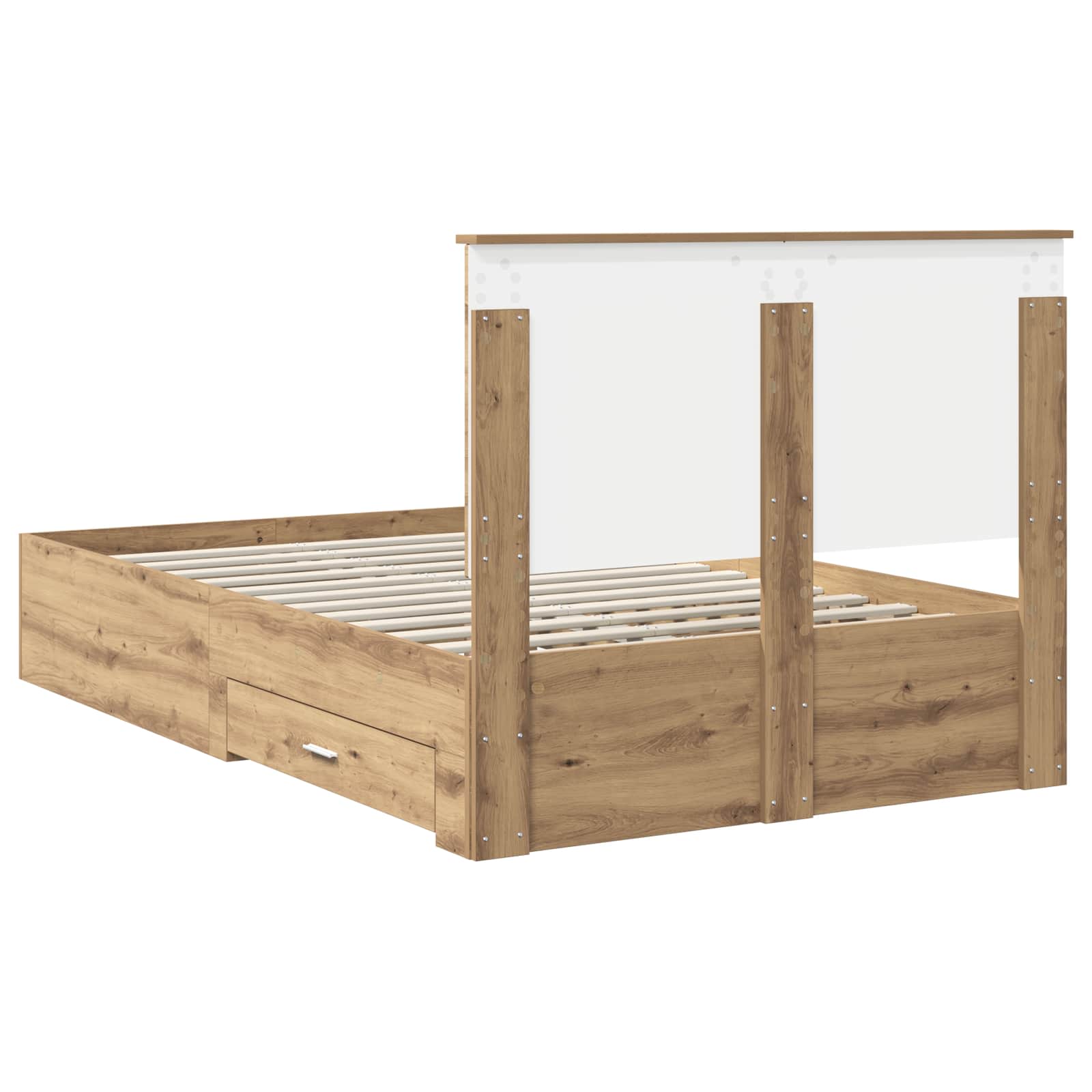 Cadre de lit Chêne artisanal 120 x 190 cm Bois d'ingénierie - XIOS