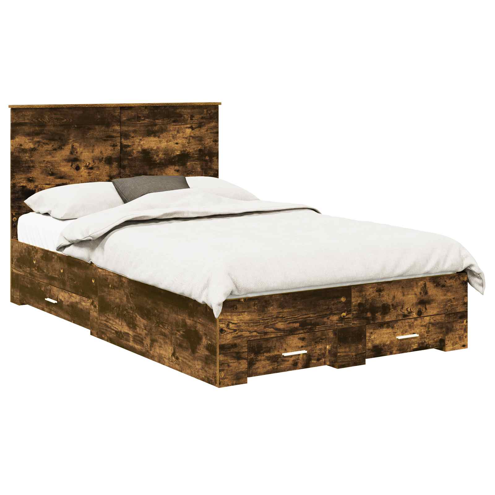 Cadre de lit Chêne fumé 120 x 200 cm Bois d'ingénierie - XIOS