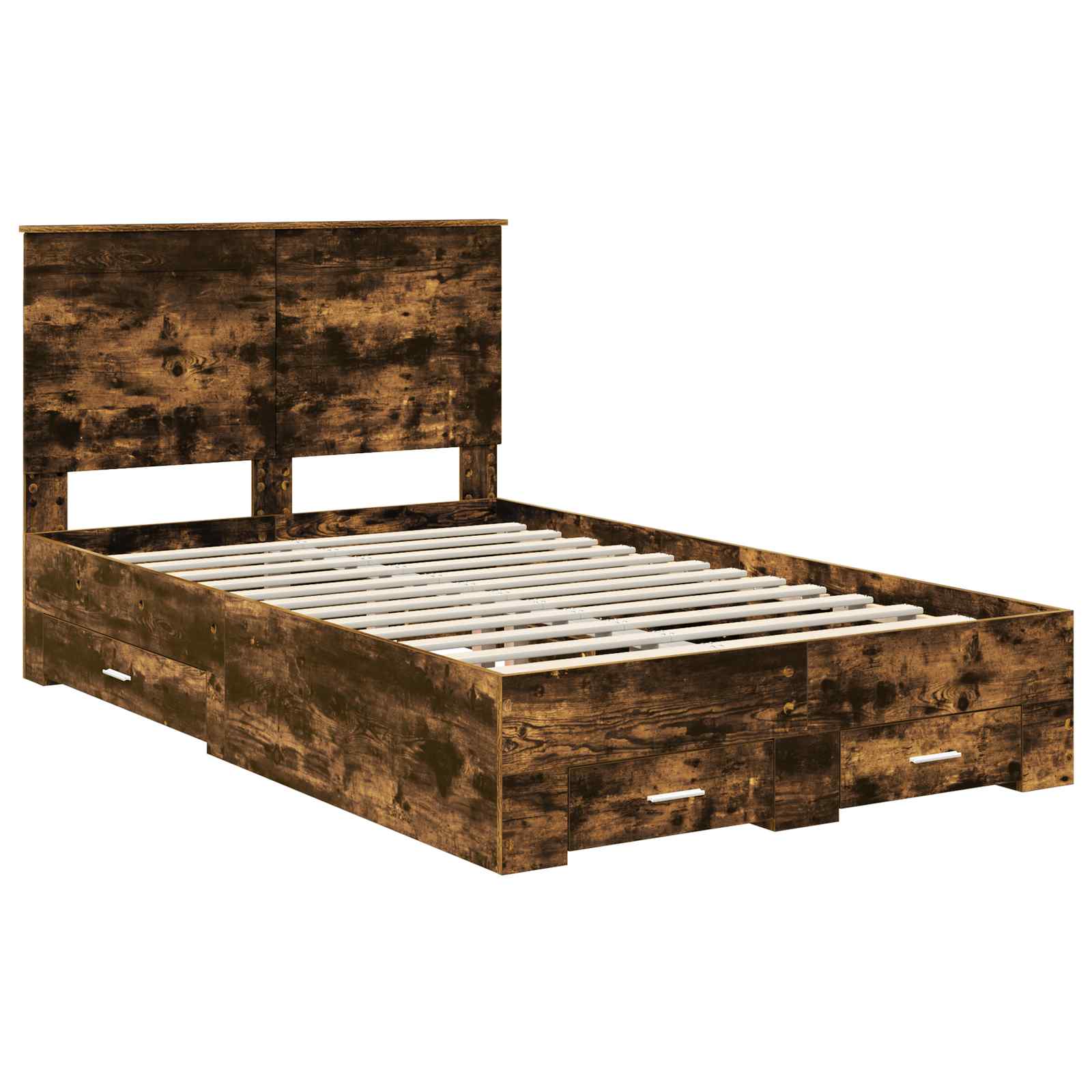 Cadre de lit Chêne fumé 120 x 200 cm Bois d'ingénierie - XIOS