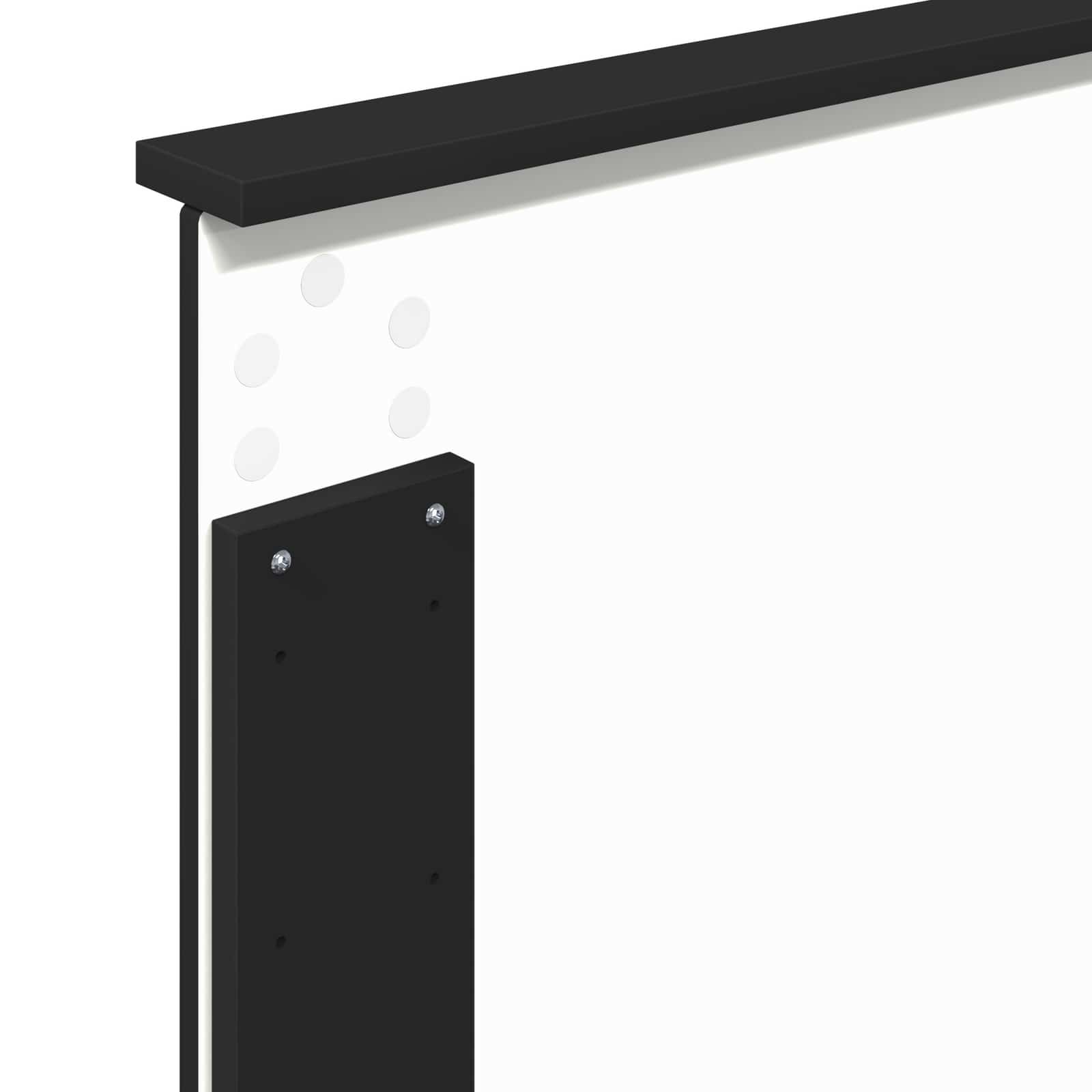 Cadre de lit Noir et argent 100 x 200 cm Bois d'ingénierie - XIOS