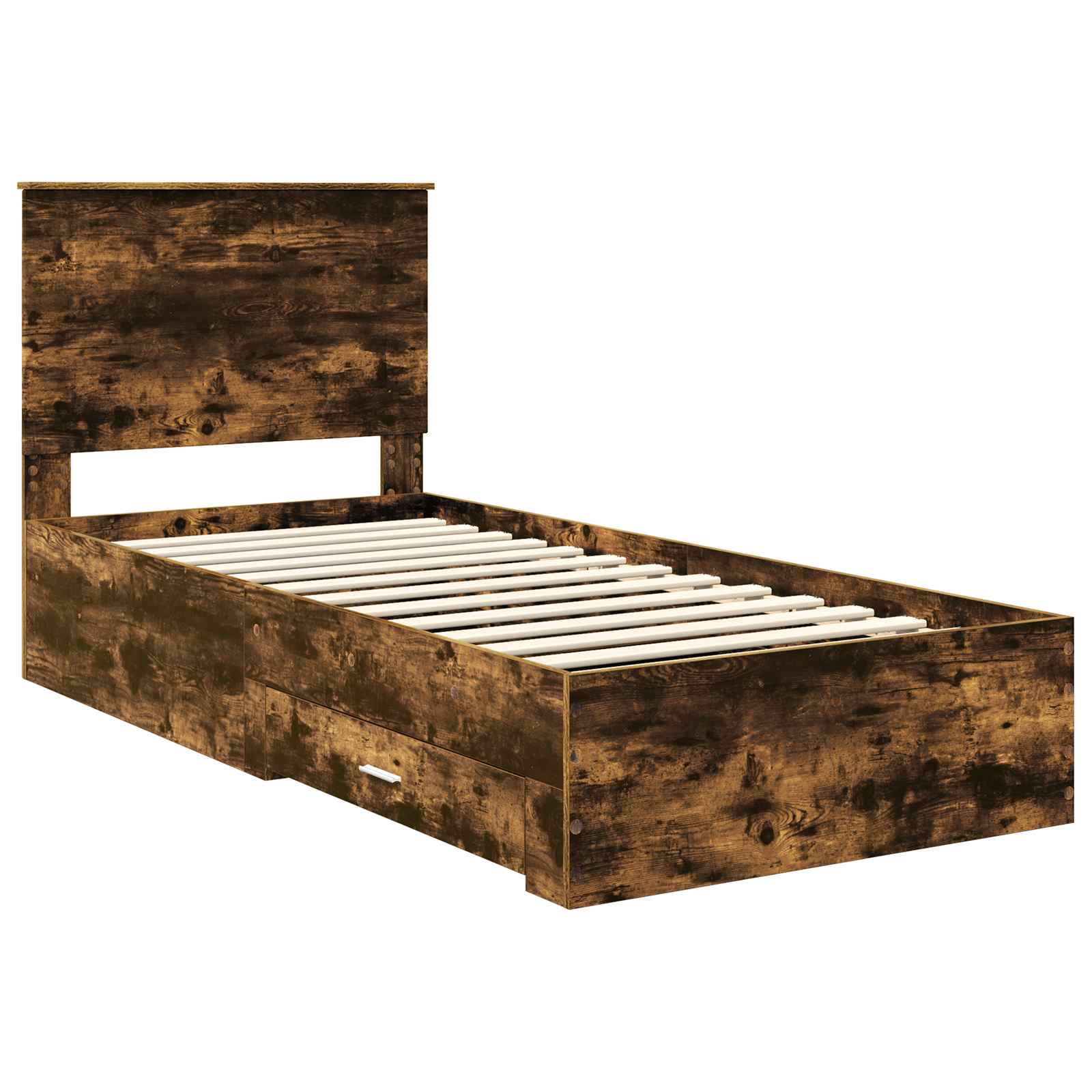 Cadre de lit Chêne fumé 100 x 200 cm Bois d'ingénierie - XIOS