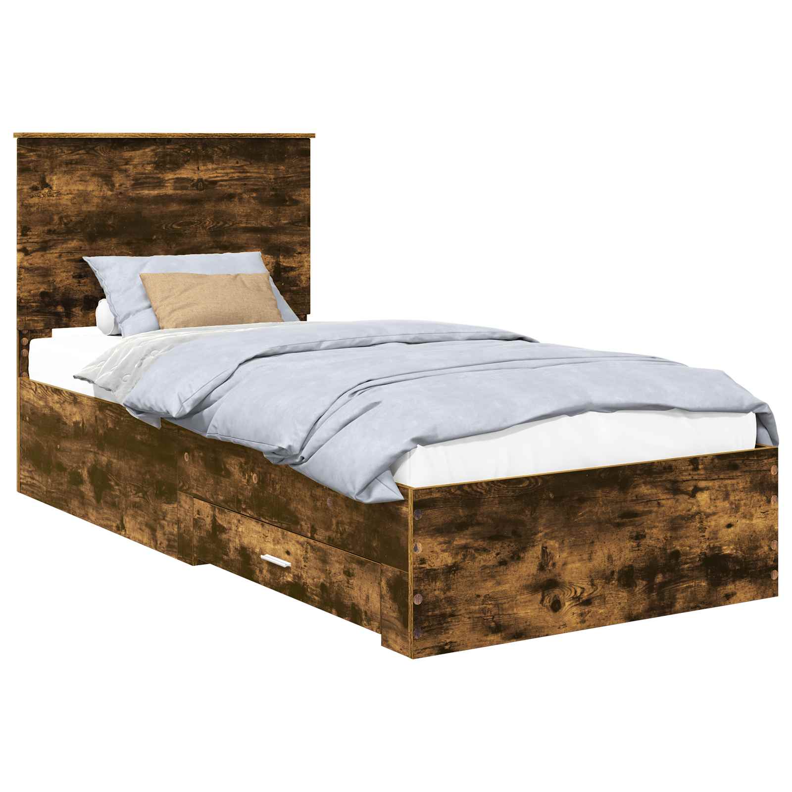 Cadre de lit Chêne fumé 90 x 190 cm Bois d'ingénierie - XIOS
