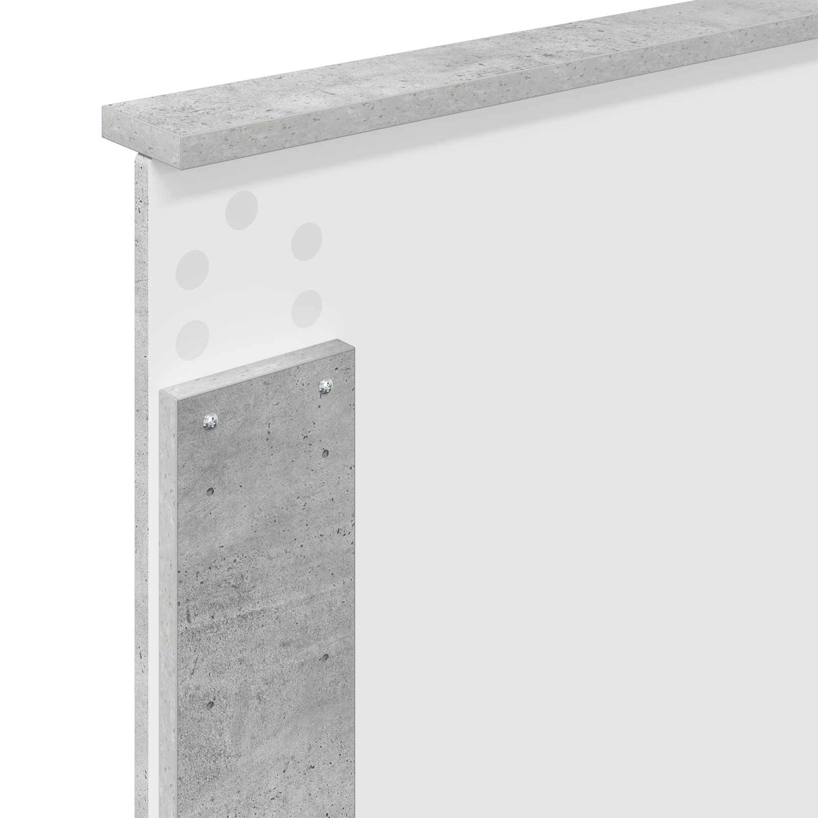 Cadre de lit Gris béton 90 x 200 cm Bois d'ingénierie - XIOS