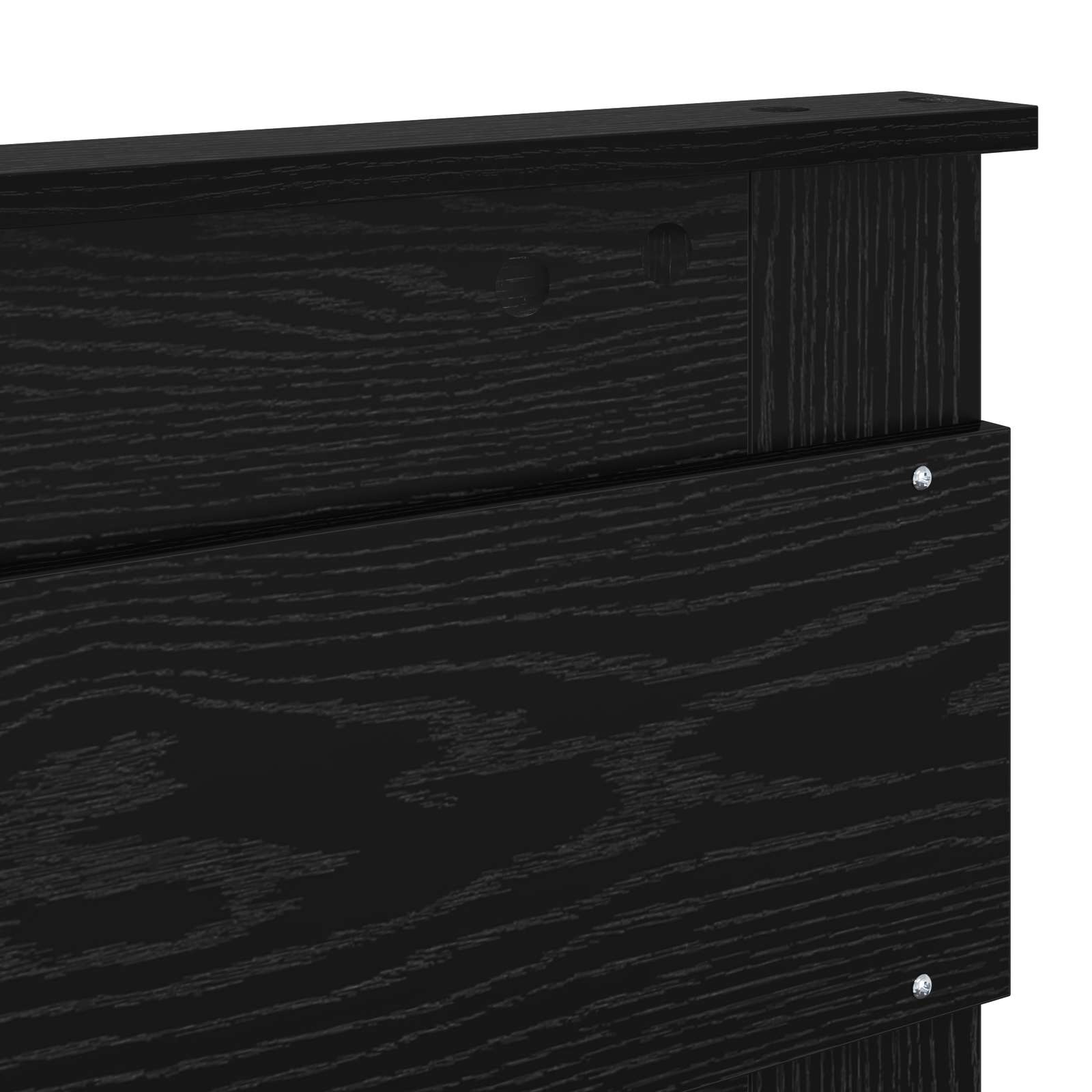 Cadre de lit avec stockage Noir 200 x 200 cm Bois de pin massif - XIOS