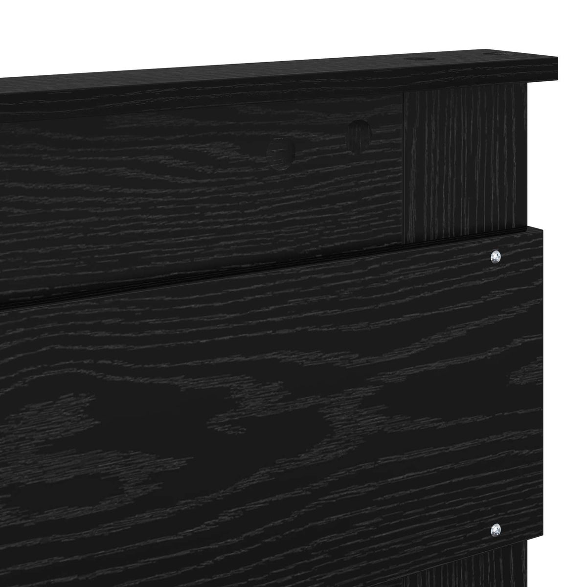 Cadre de lit Uni Noir 200 x 200 cm Bois de pin massif