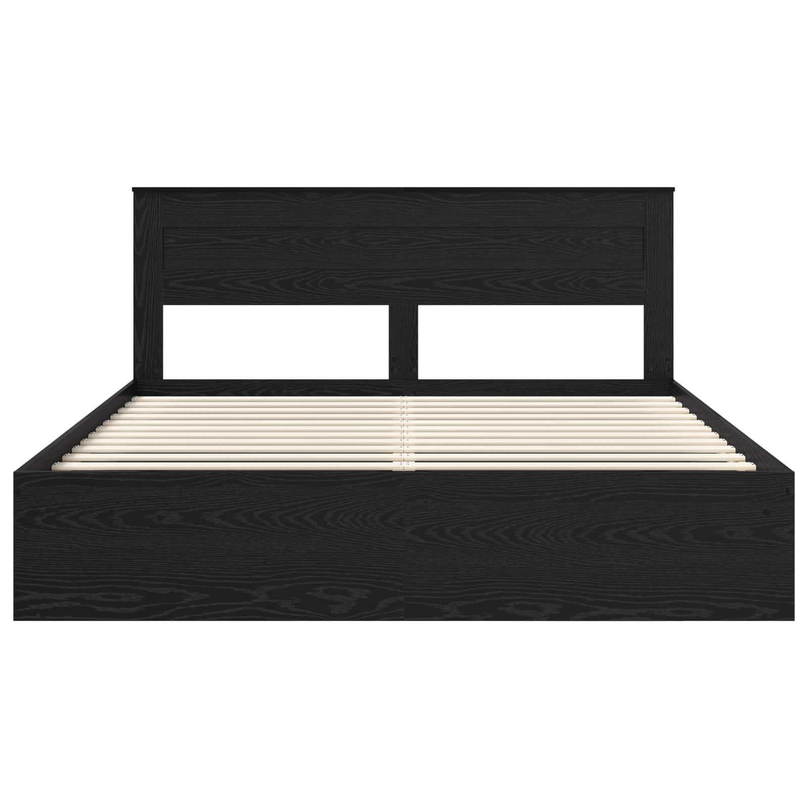 Cadre de lit avec matelas Noir 200 x 200 cm Pin massif - XIOS