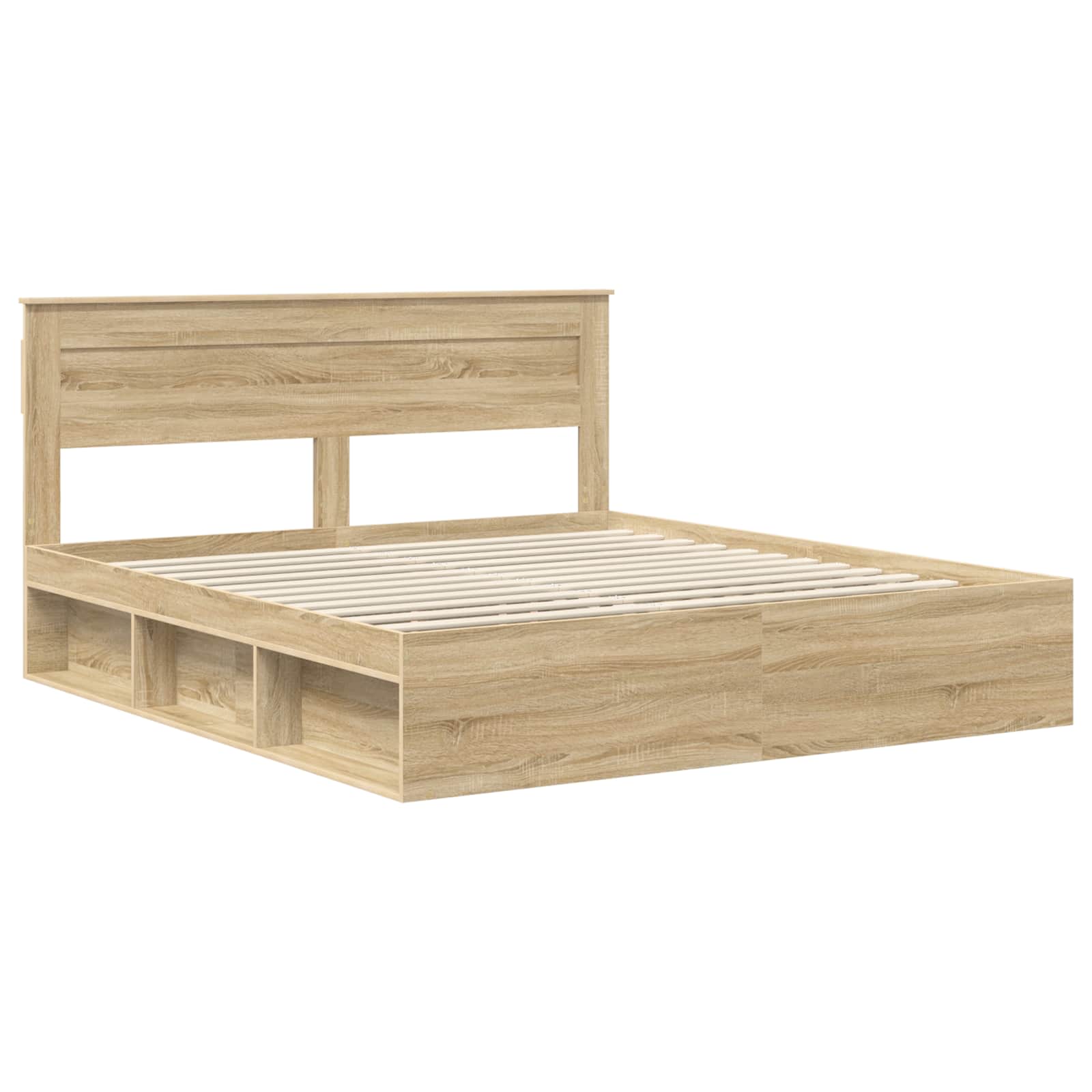 Cadre de lit Sonoma 200 x 200 cm Bois de pin massif