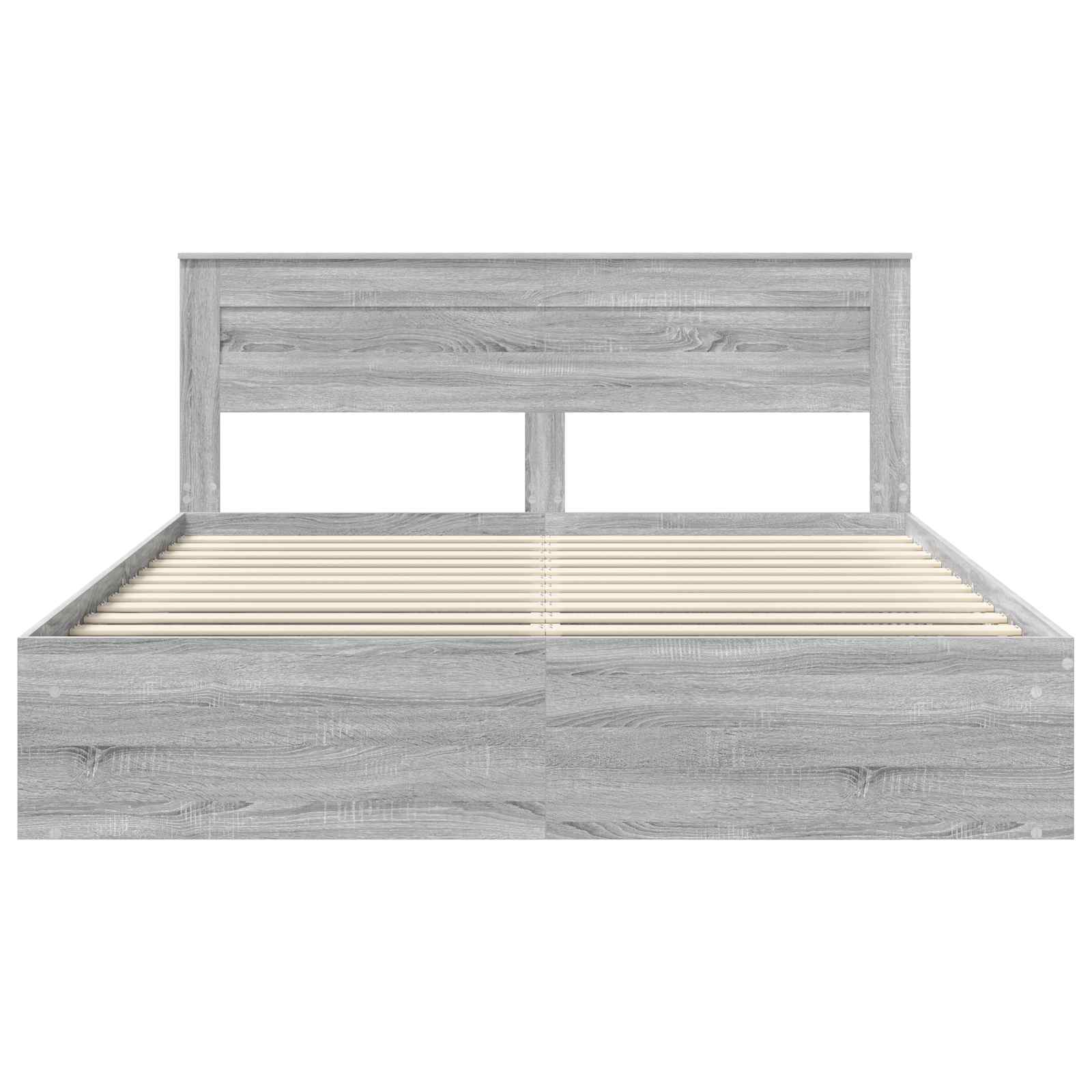 Cadre de lit Gris Sonoma 200 x 200 cm Bois de pin massif