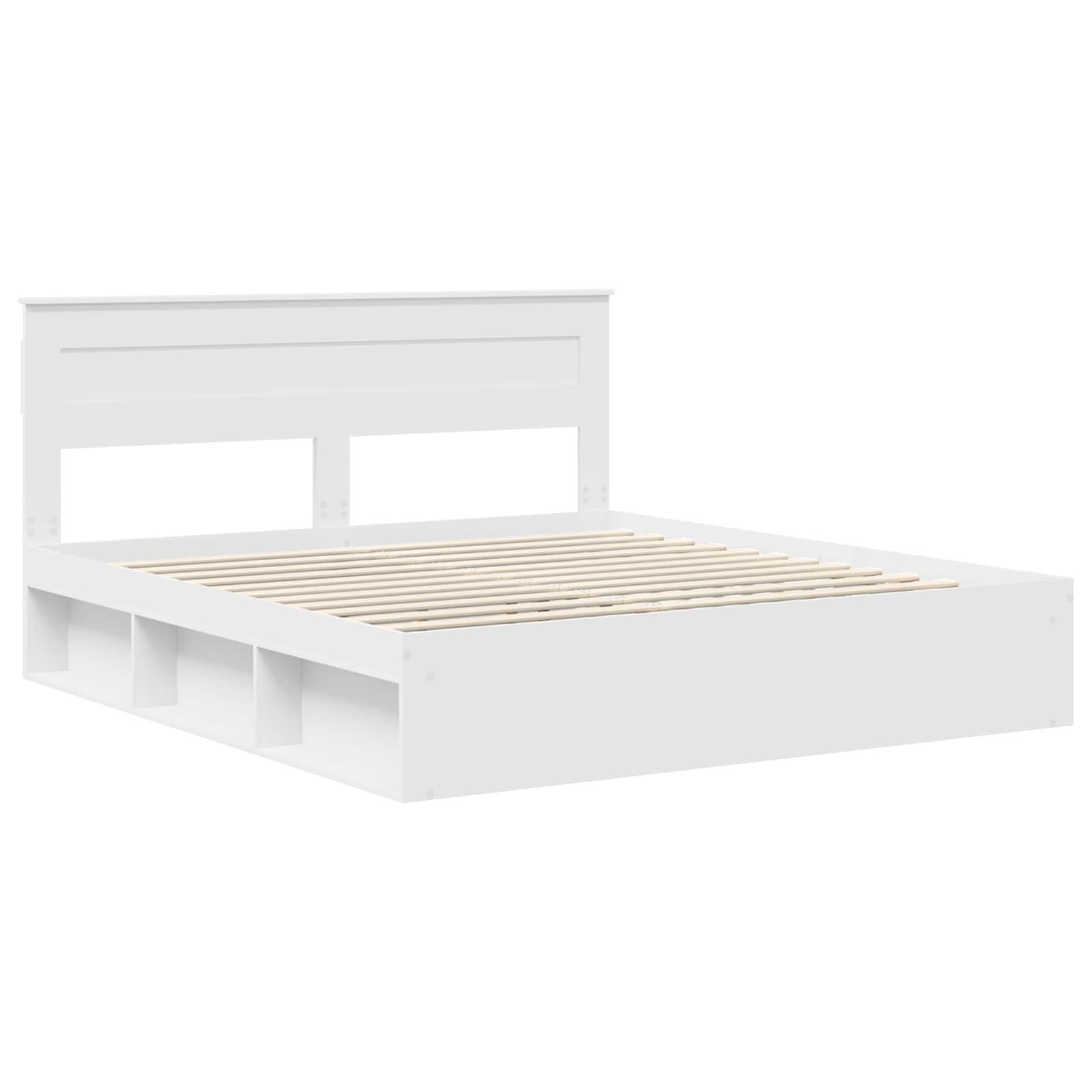 Cadre de lit Blanc 180 x 200 cm Bois de pin massif - XIOS