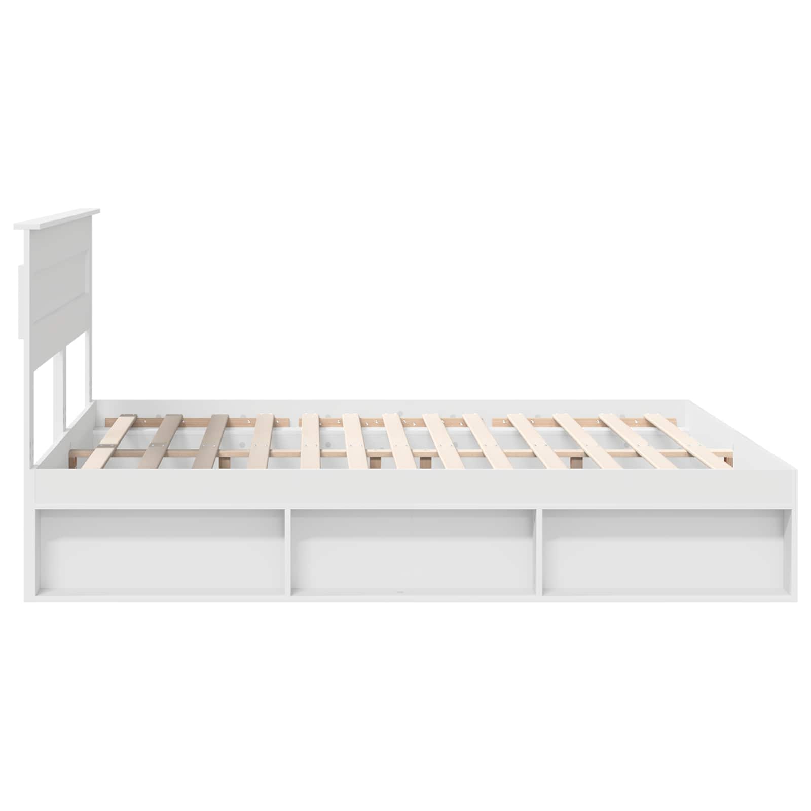 Cadre de lit Blanc 180 x 200 cm Bois de pin massif - XIOS