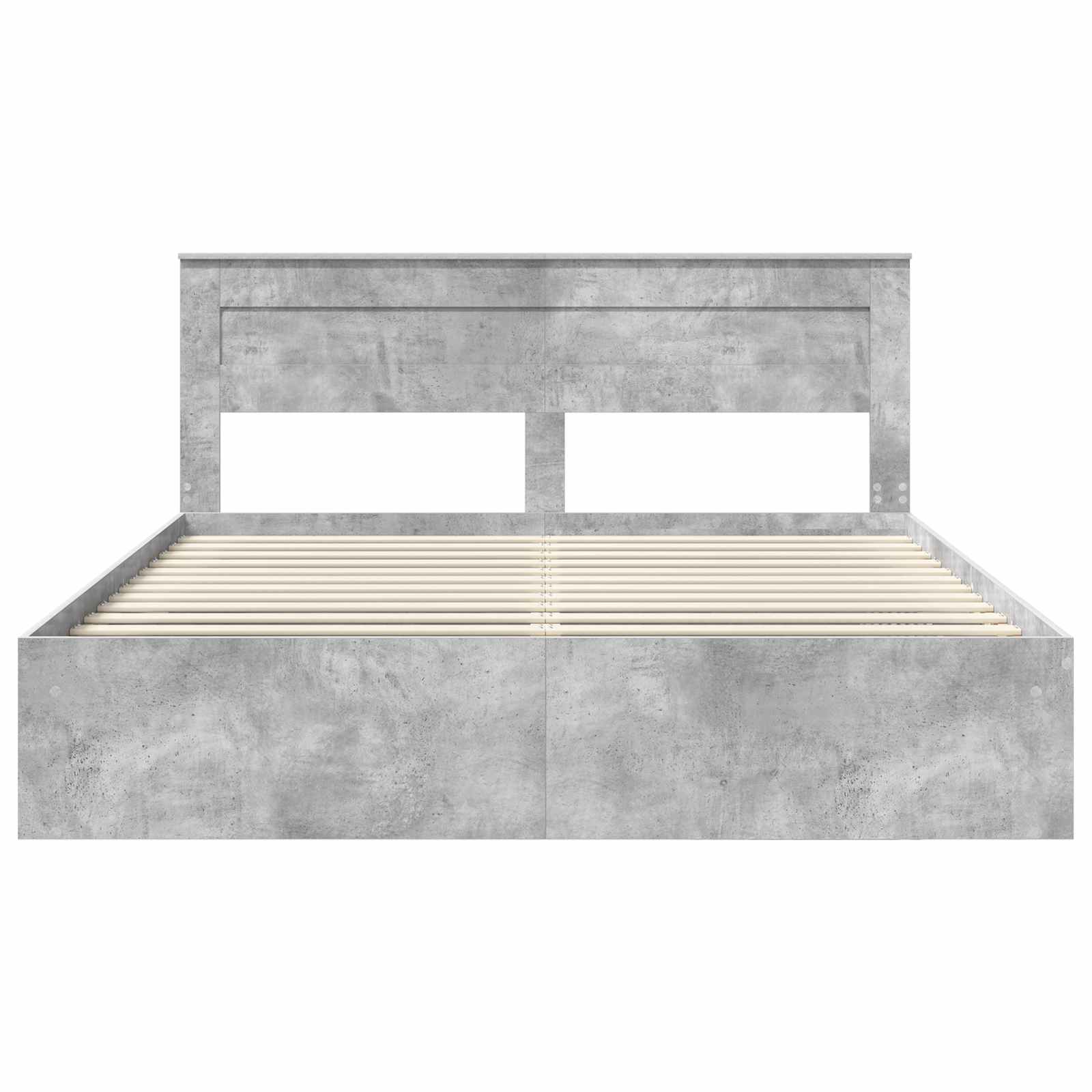 Cadre de lit Béton 180 x 200 cm Bois de pin massif