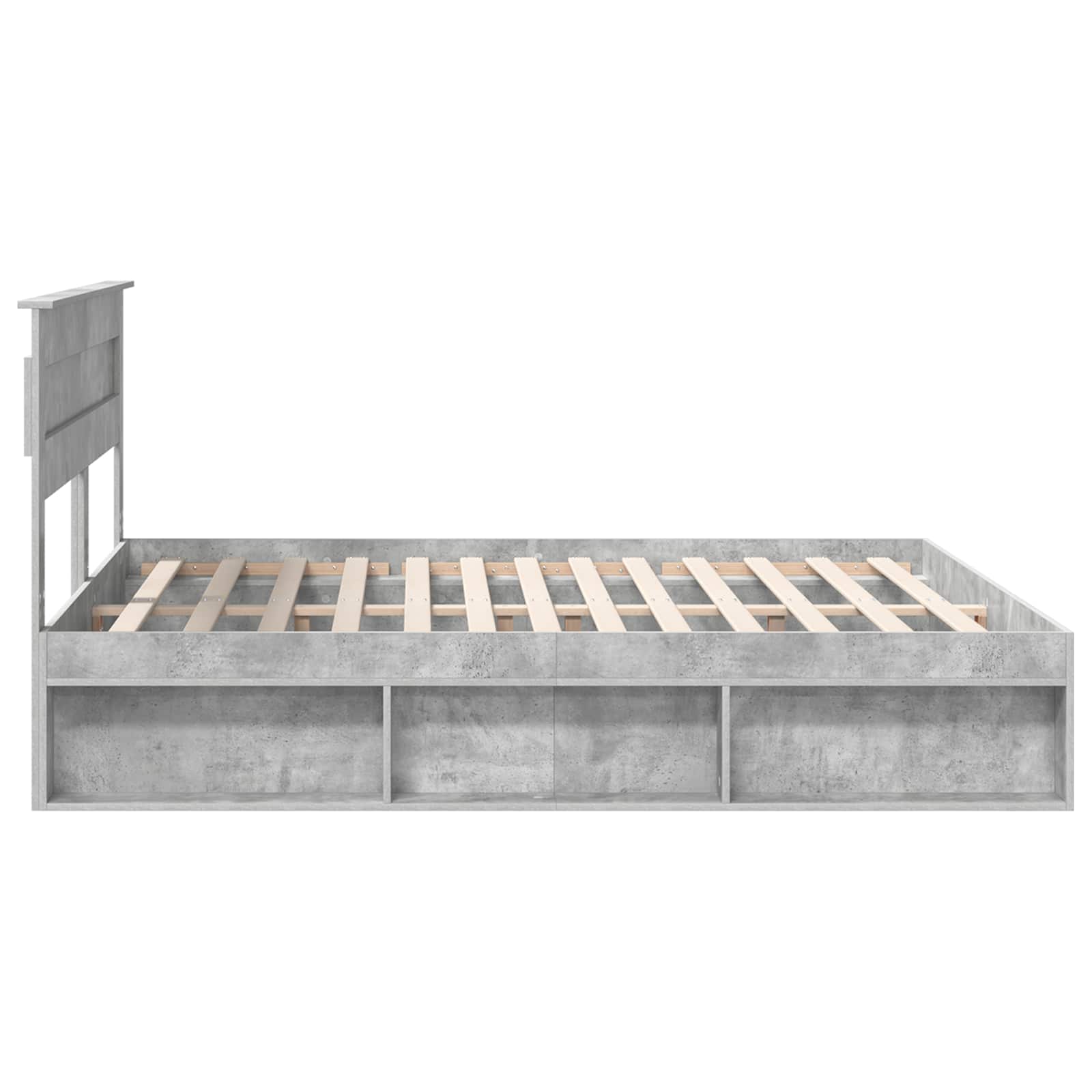 Cadre de lit Béton 180 x 200 cm Bois de pin massif