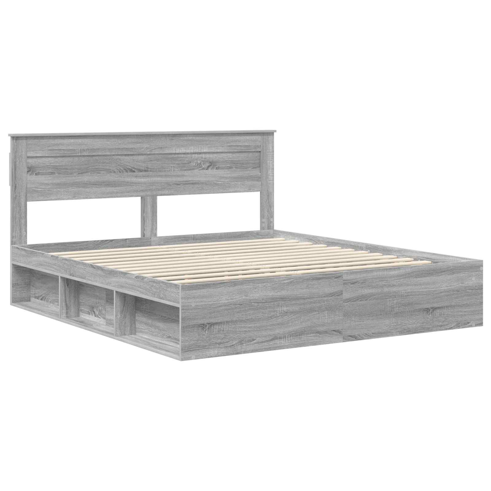 Cadre de lit Gris Sonoma 180 x 200 cm Bois de pin massif