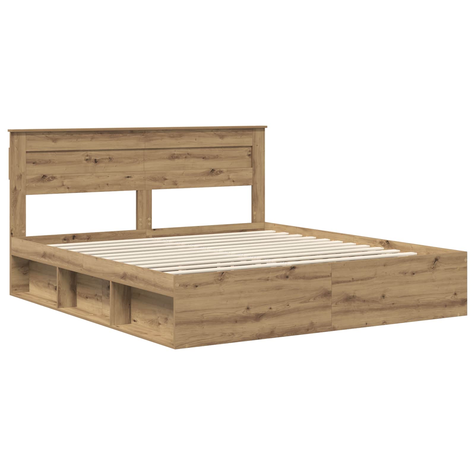 Cadre de lit Chêne artisan 180 x 200 cm Pin massif - XIOS
