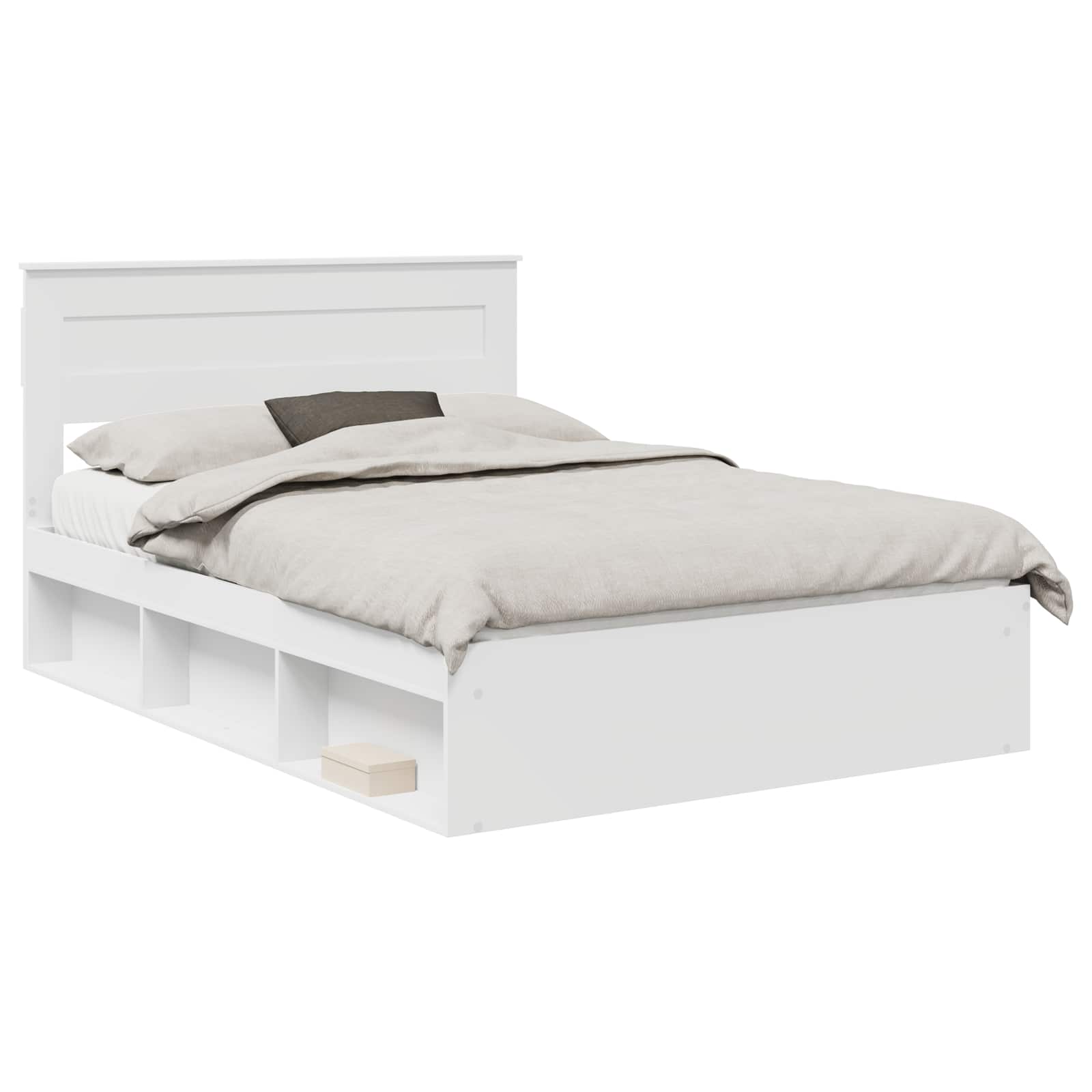 Cadre de lit Blanc 160 x 200 cm Bois de pin massif - XIOS