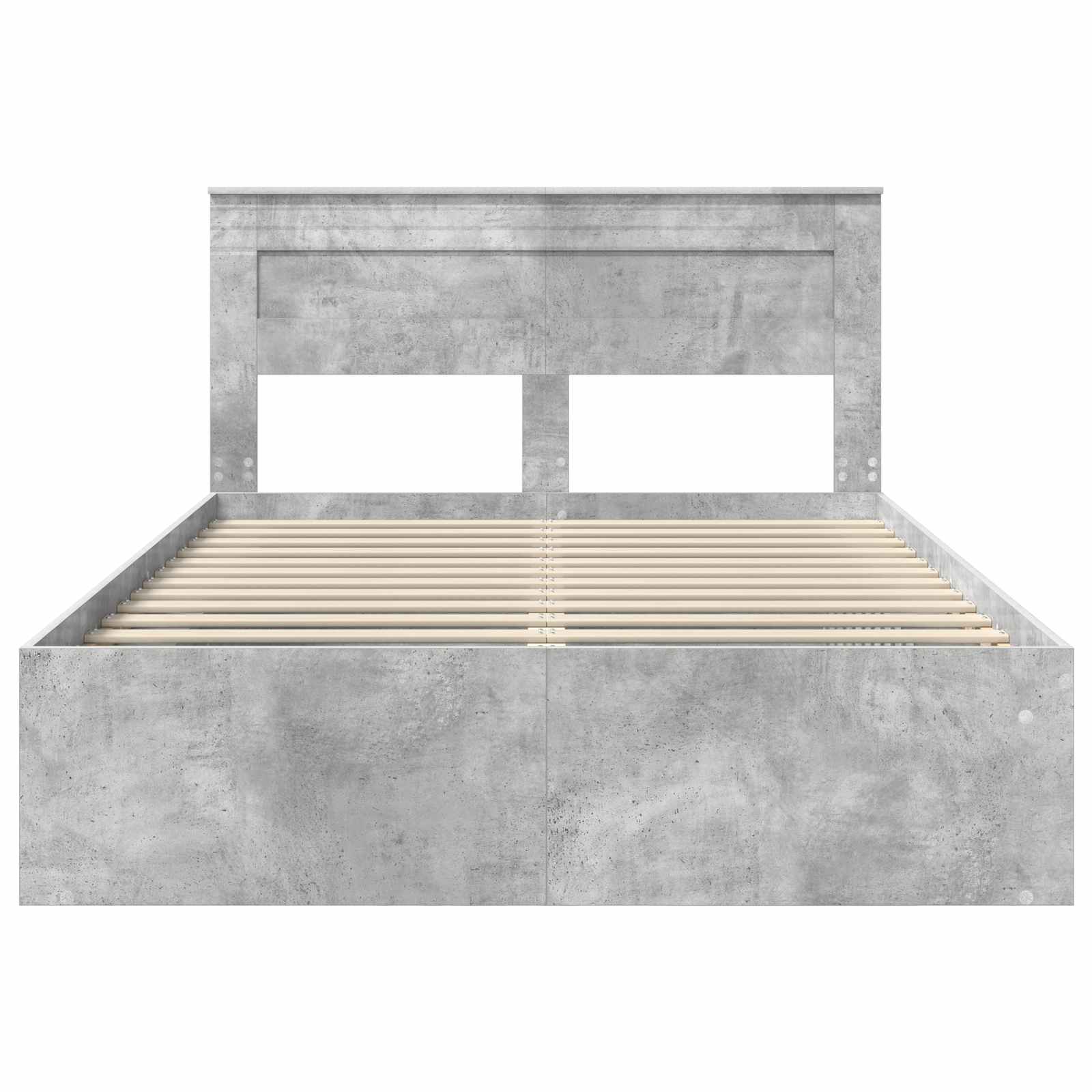 Cadre de lit Béton 160 x 200 cm Bois de pin massif - XIOS