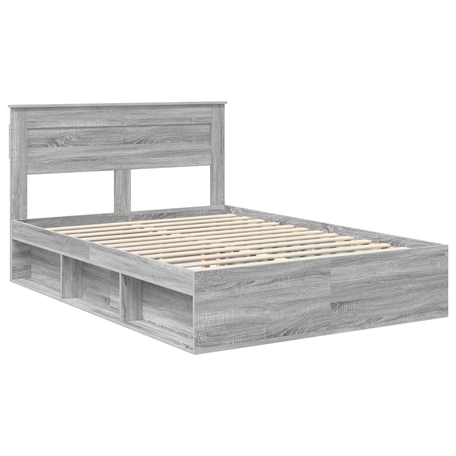 Cadre de lit Gris Sonoma 160 x 200 cm Bois de pin massif
