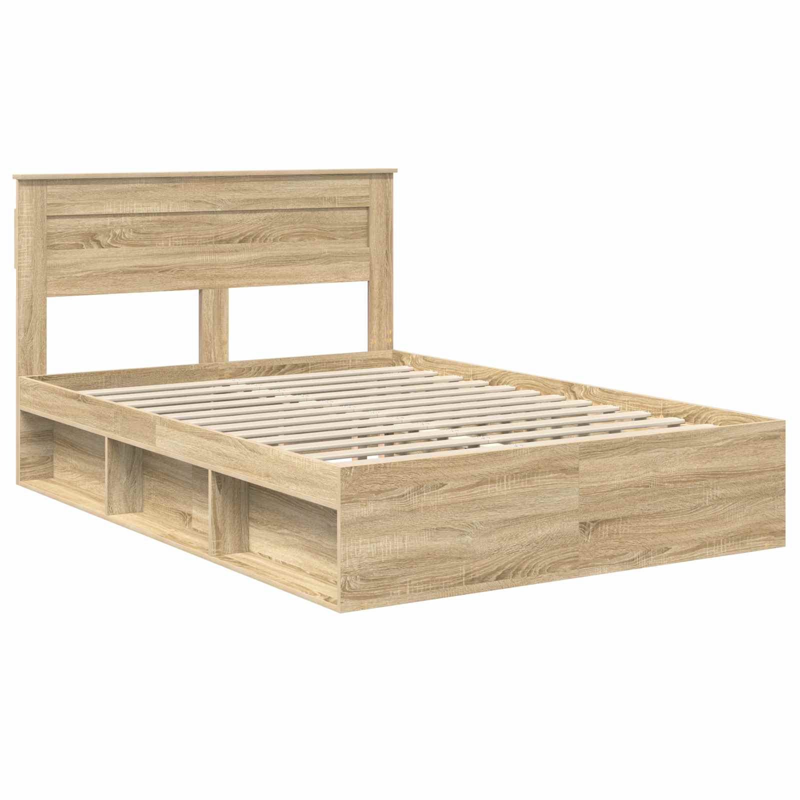Cadre de lit avec matelas Chêne Sonoma 150 x 200 cm Pin massif - XIOS