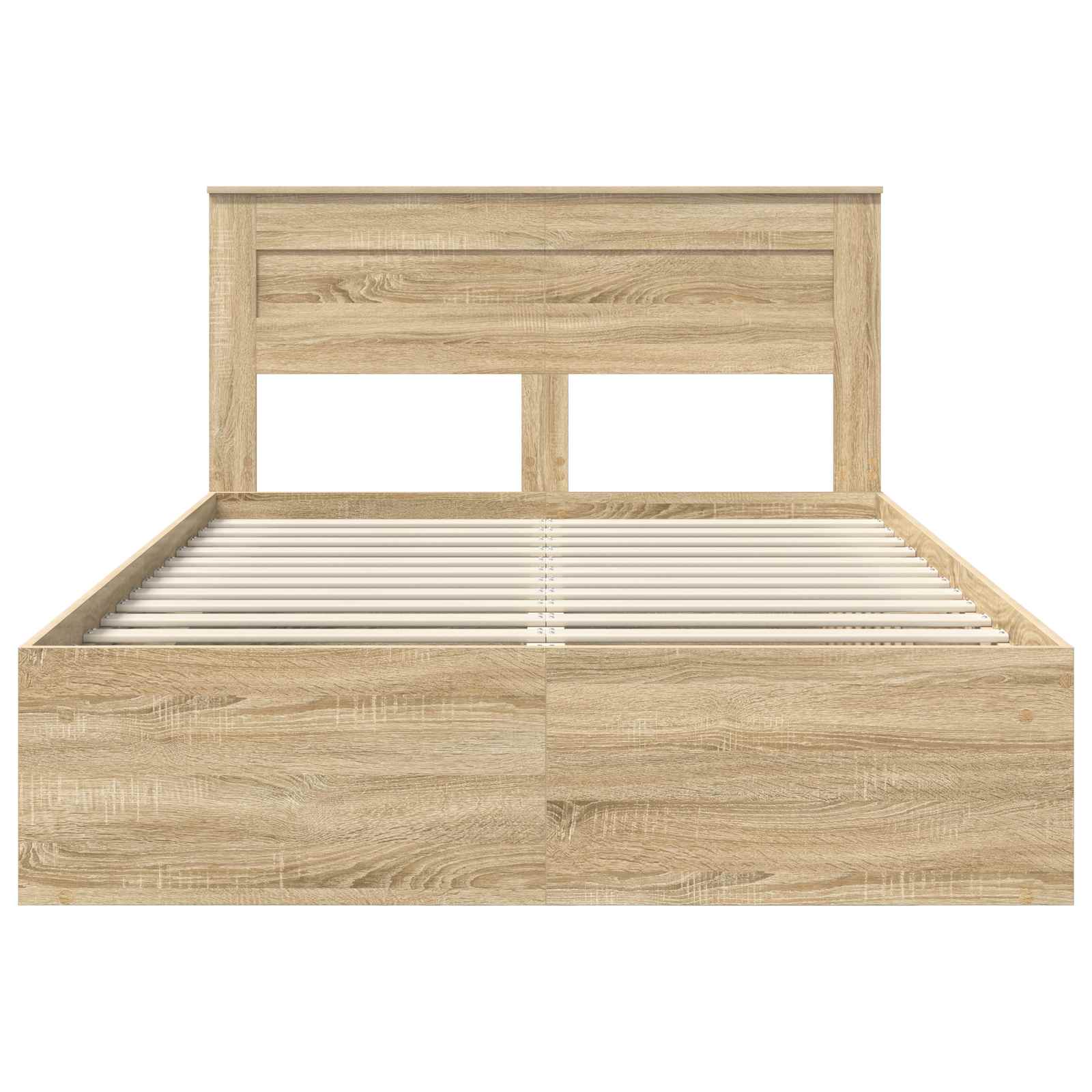 Cadre de lit Chêne Sonoma 150 x 200 cm Bois de pin massif - XIOS