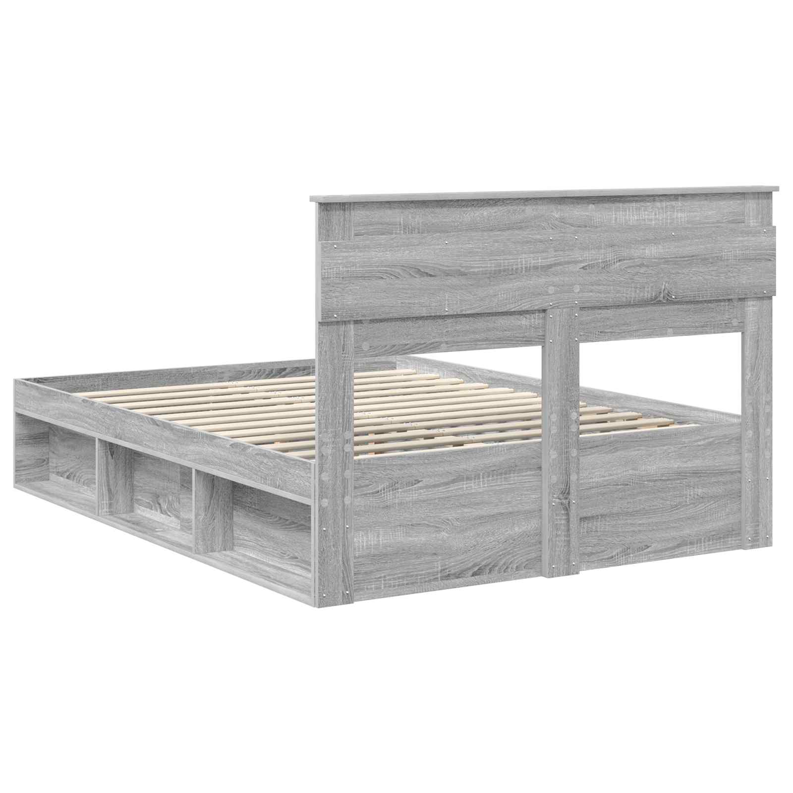 Cadre de lit Uni Gris Sonoma 150 x 200 cm Bois de pin massif