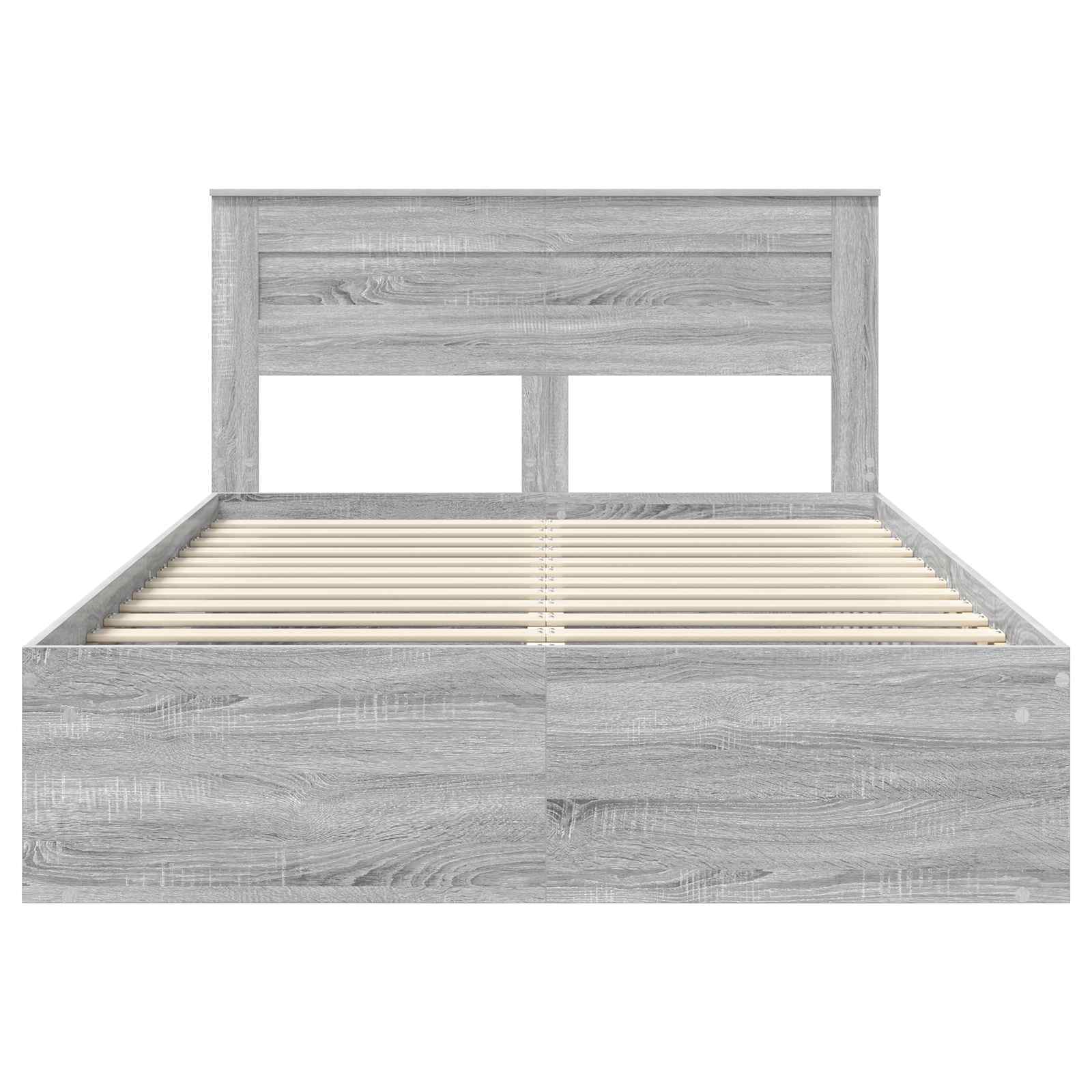 Cadre de lit avec matelas Gris Sonoma 150 x 200 cm Pin massif - XIOS