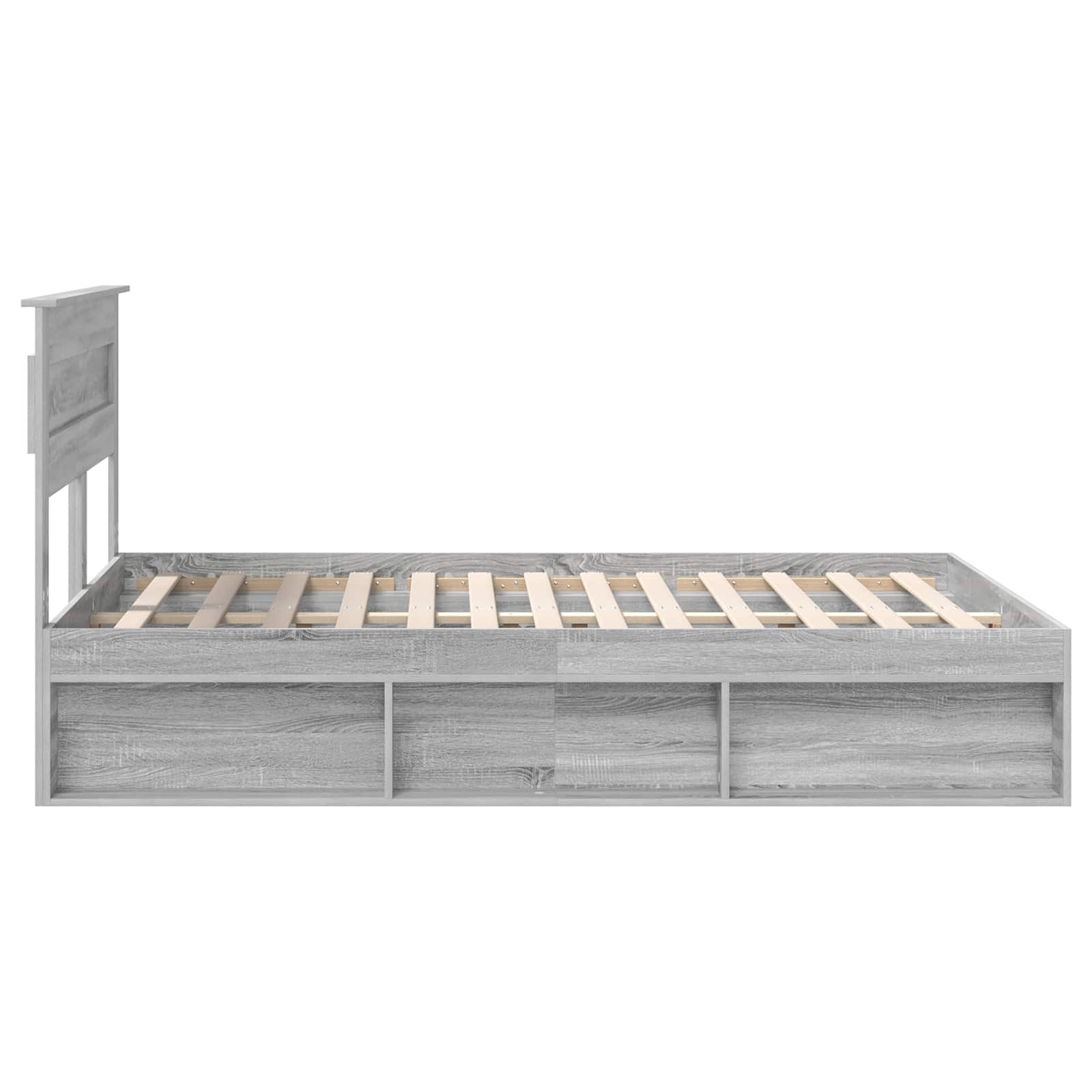 Cadre de lit Uni Gris Sonoma 150 x 200 cm Bois de pin massif