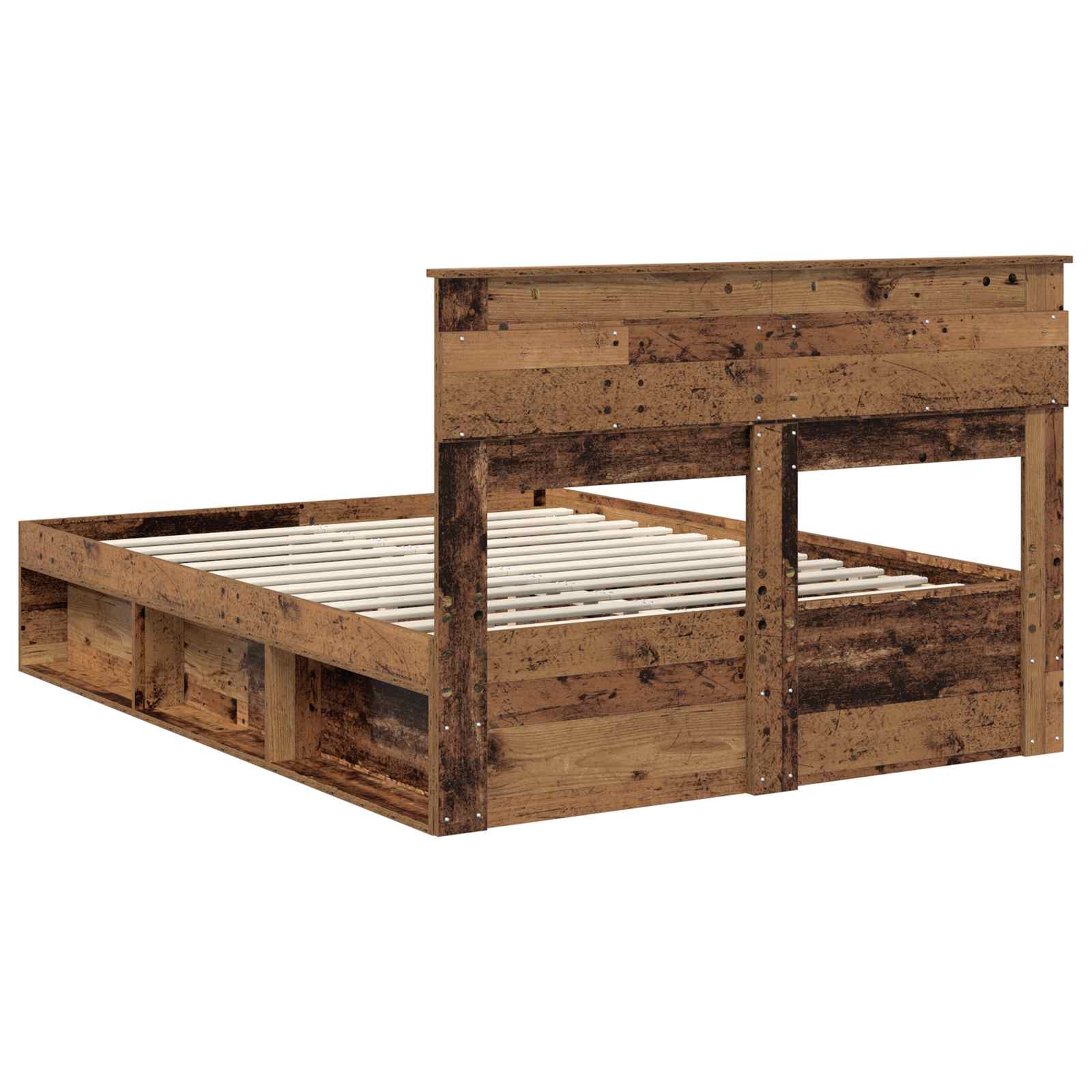 Cadre de lit Bois ancien 140 x 190 cm Bois de pin massif
