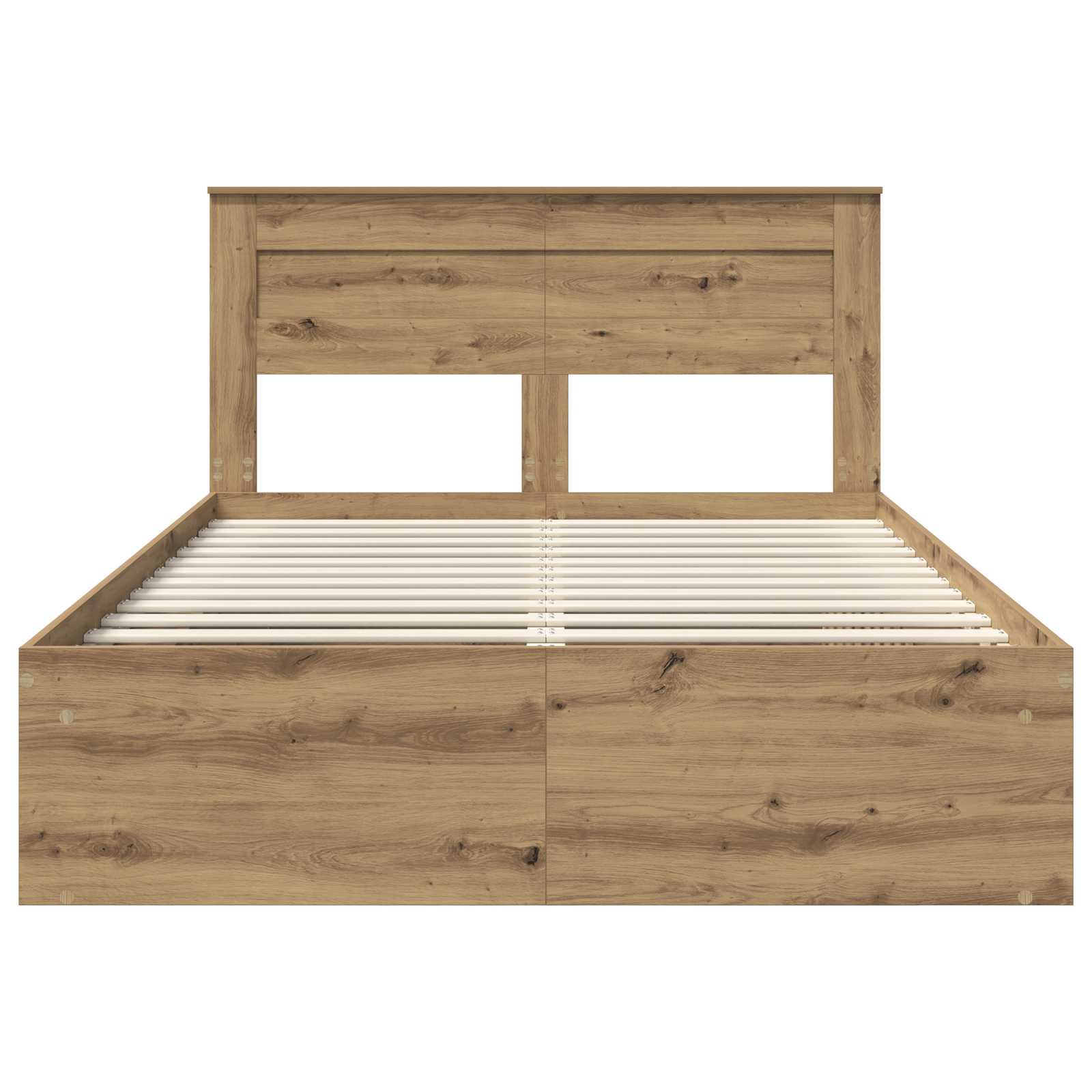 Cadre de lit Chêne artisan 140 x 190 cm Bois de pin massif