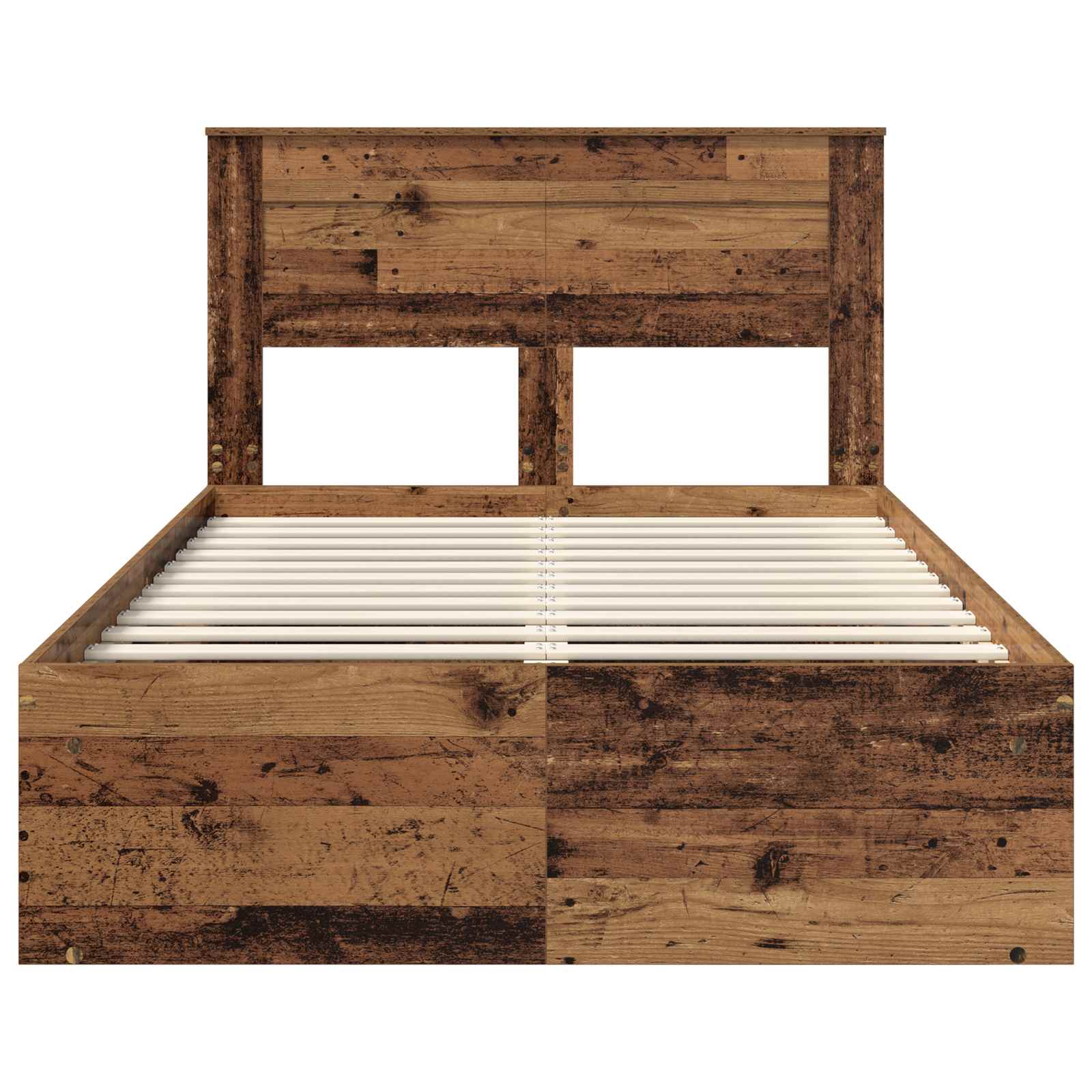 Cadre de lit Uni Bois ancien 135 x 190 cm Bois de pin massif