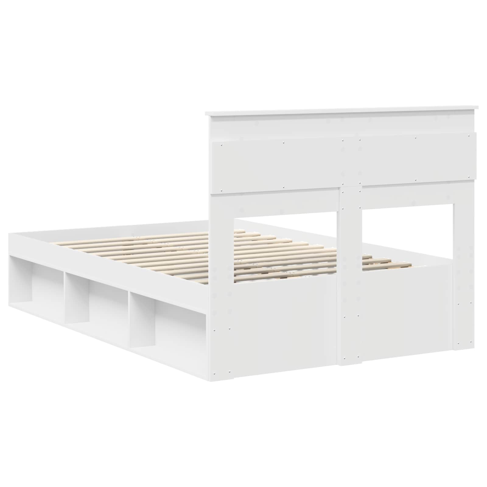 Cadre de lit Blanc 120 x 190 cm Bois de pin massif - XIOS