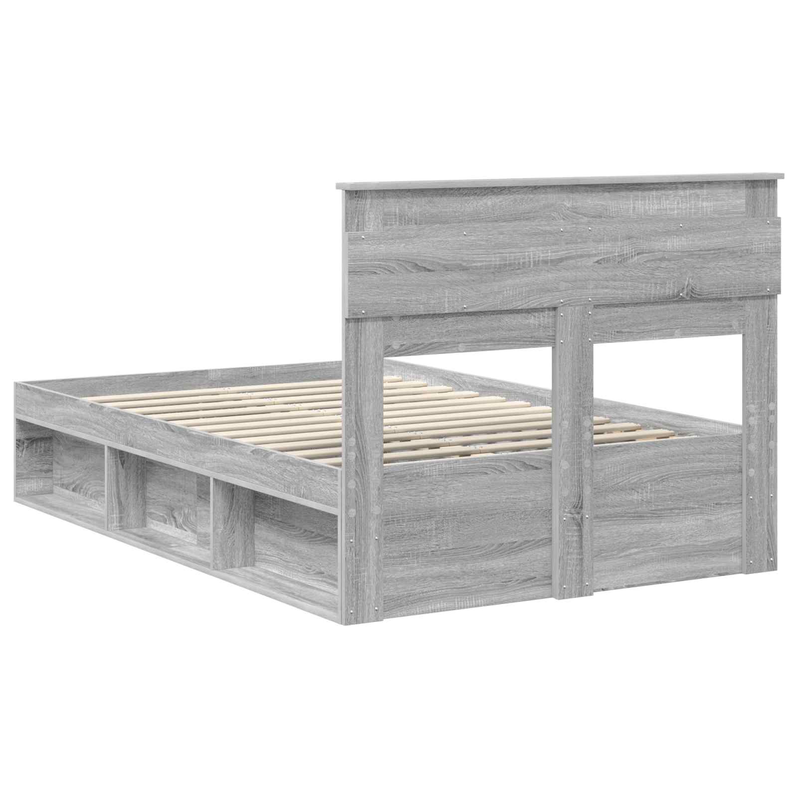 Cadre de lit Gris Sonoma 120 x 190 cm Bois de pin massif