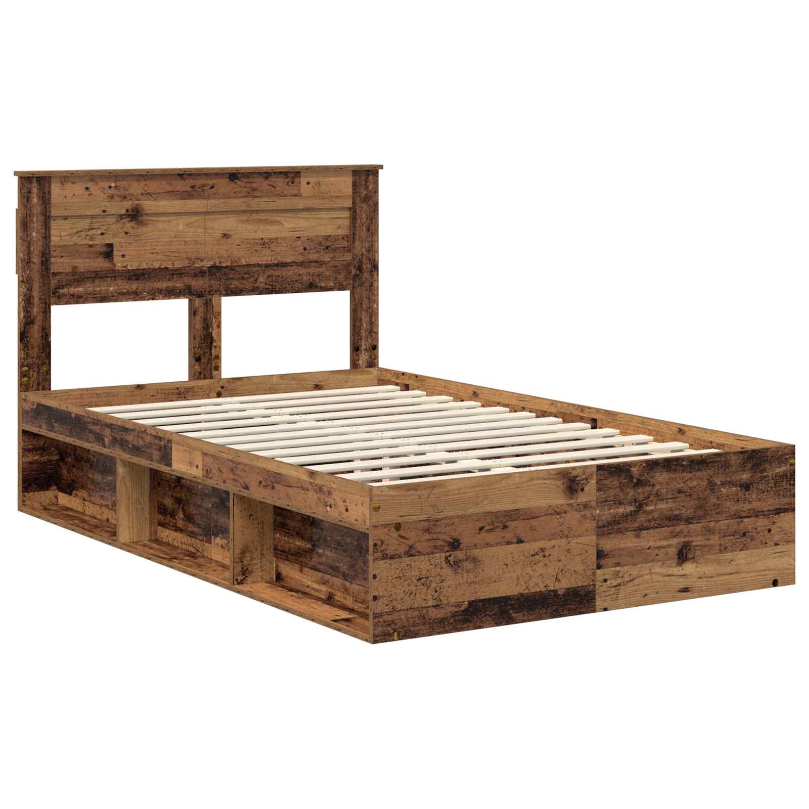 Cadre de lit Bois ancien 120 x 190 cm Bois de pin massif