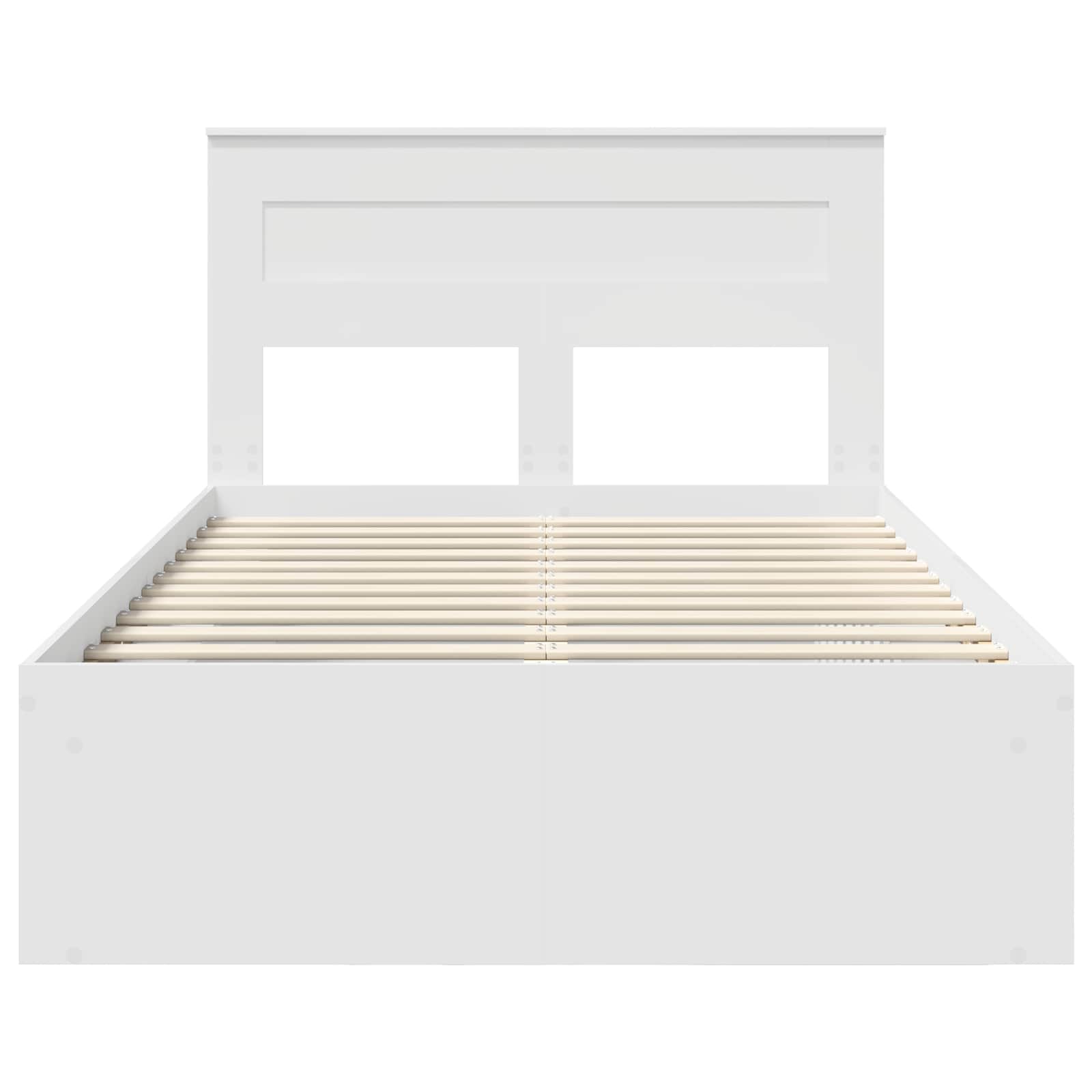 Cadre de lit Blanc 120 x 200 cm Bois de pin massif - XIOS