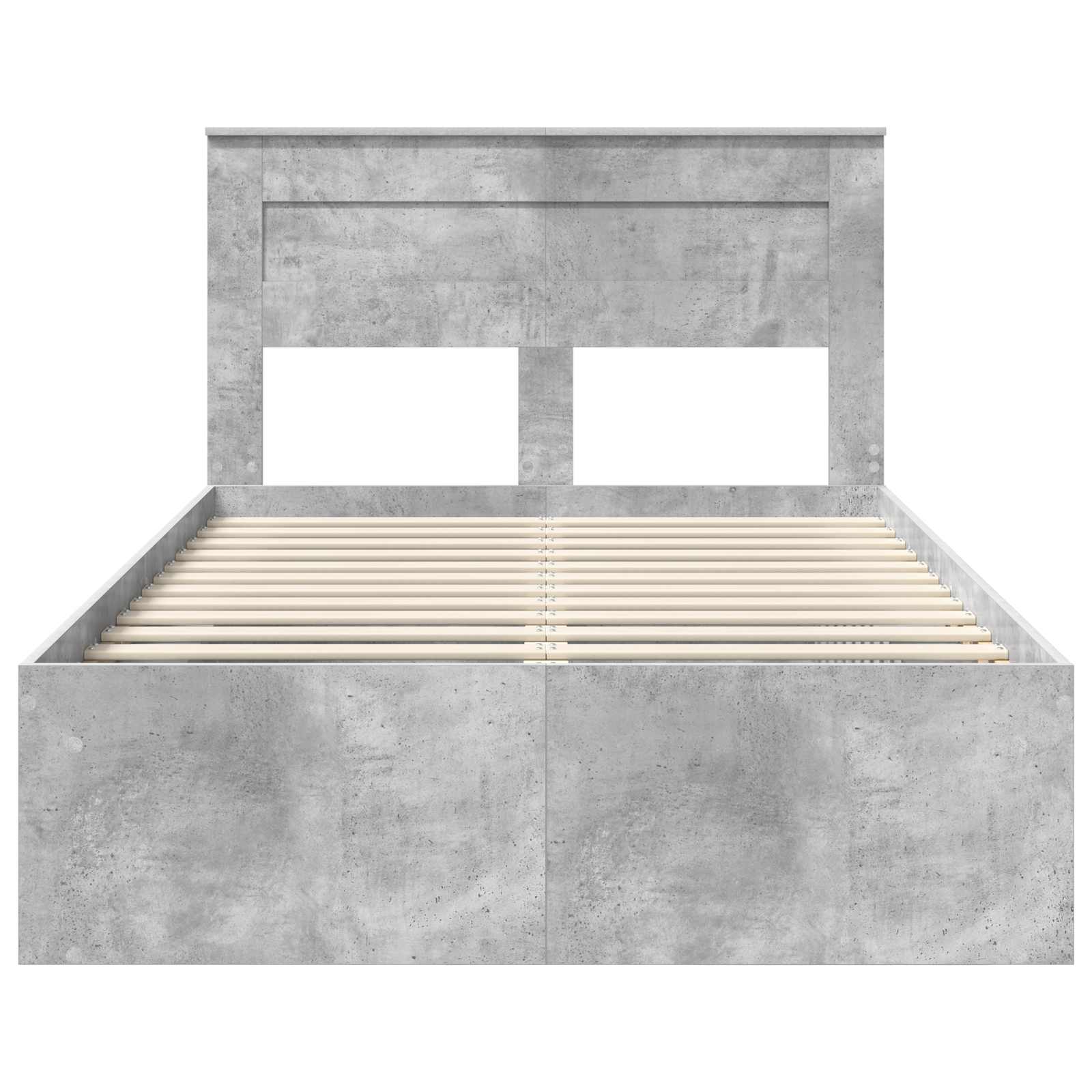 Cadre de lit Béton 120 x 200 cm Bois de pin massif