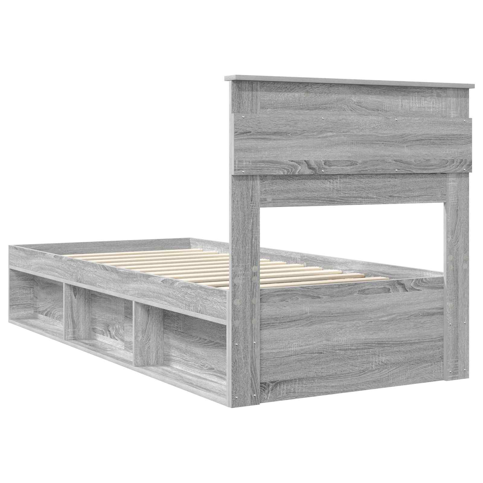 Cadre de lit Gris Sonoma 100 x 200 cm Bois de pin massif