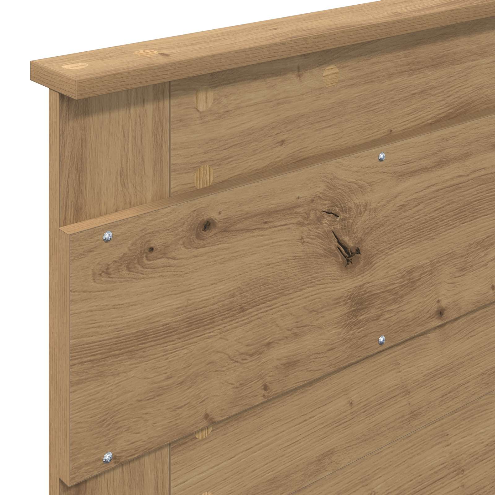 Cadre de lit Chêne artisan 100 x 200 cm Bois de pin massif