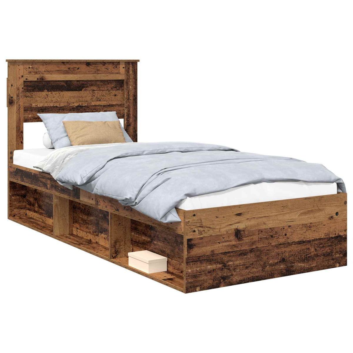 Cadre de lit Bois ancien 90 x 190 cm Bois de pin massif
