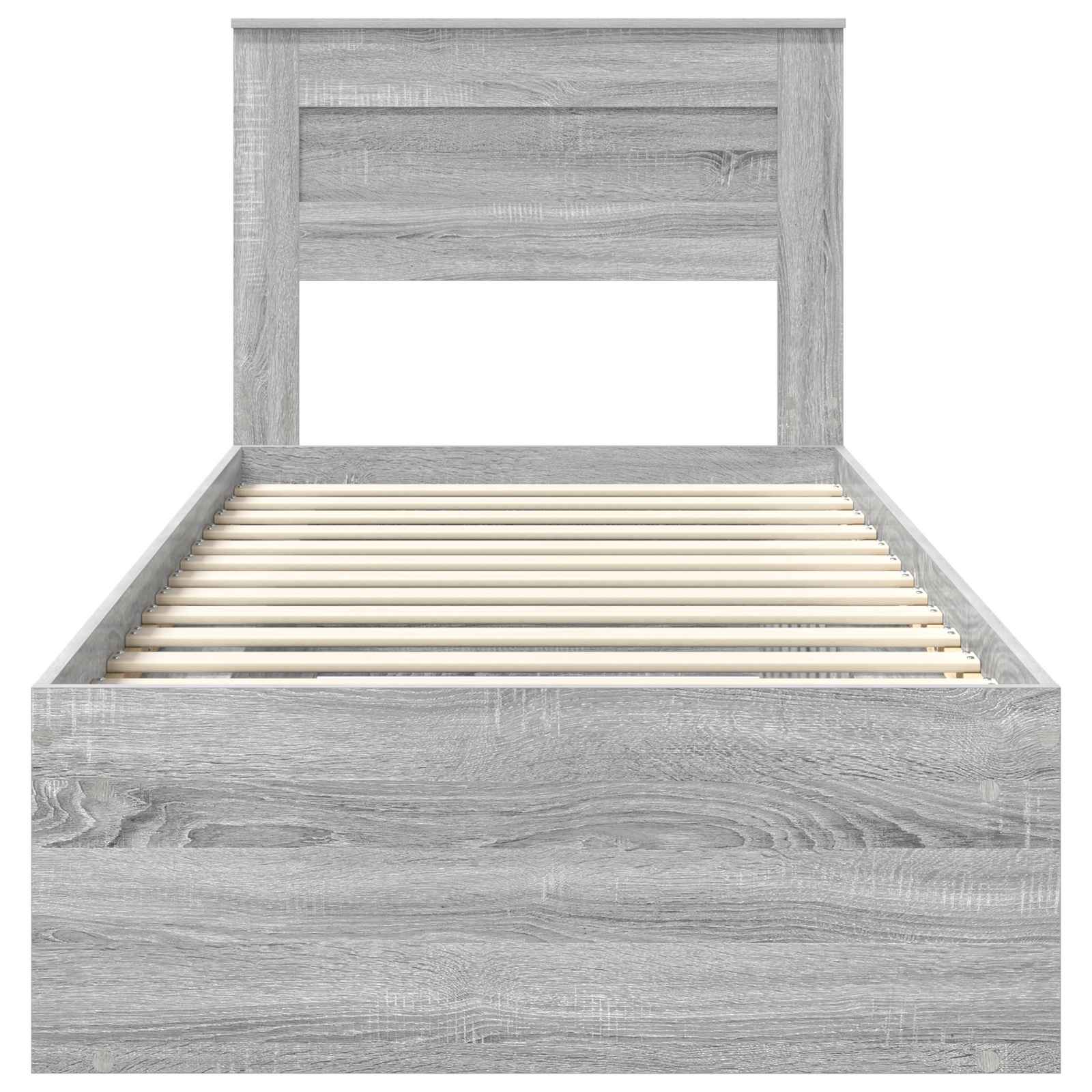 Cadre de lit avec matelas Gris Sonoma 90 x 200 cm Pin massif - XIOS