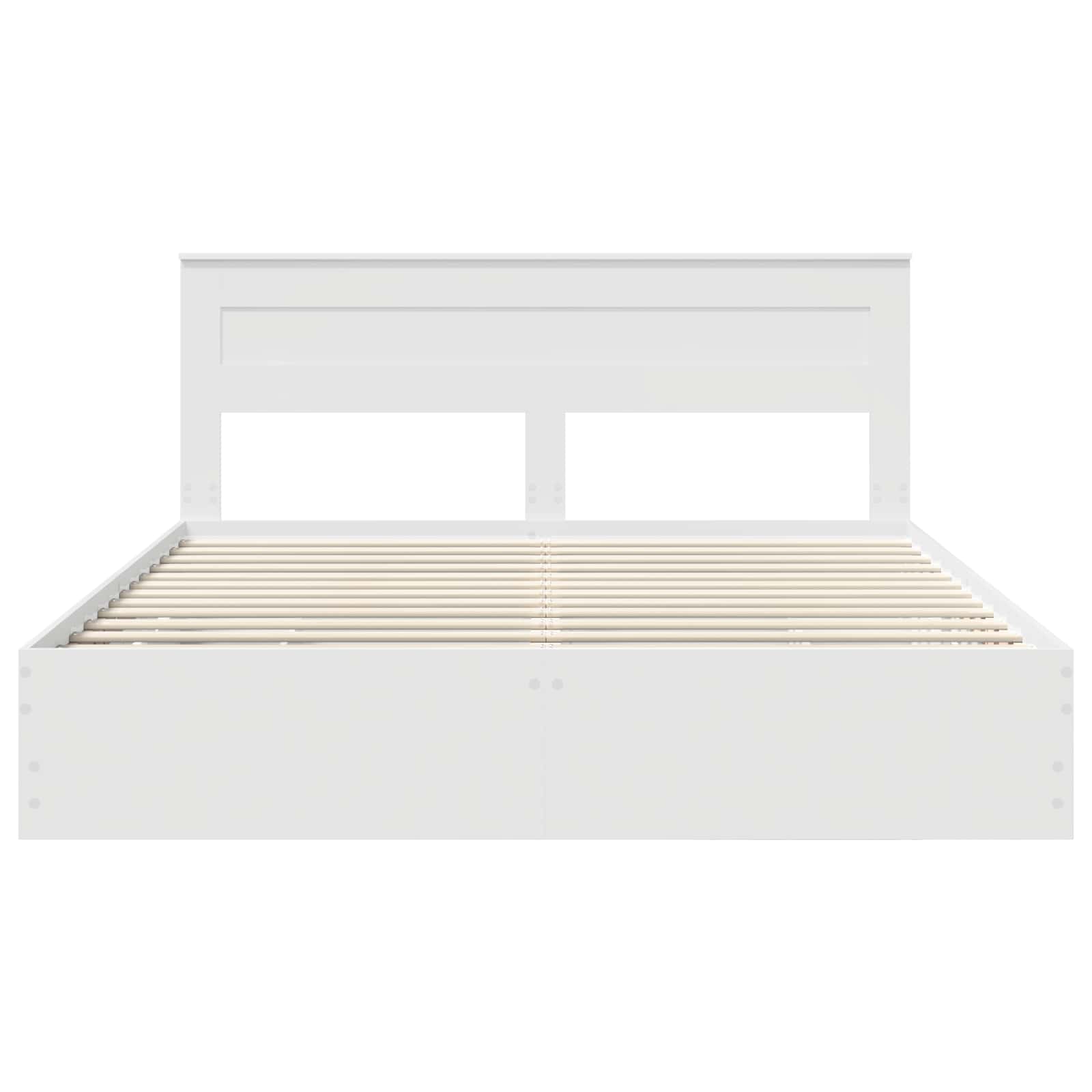 Cadre de lit avec tiroir Blanc 200 x 200 cm Bois Ingénierie - XIOS