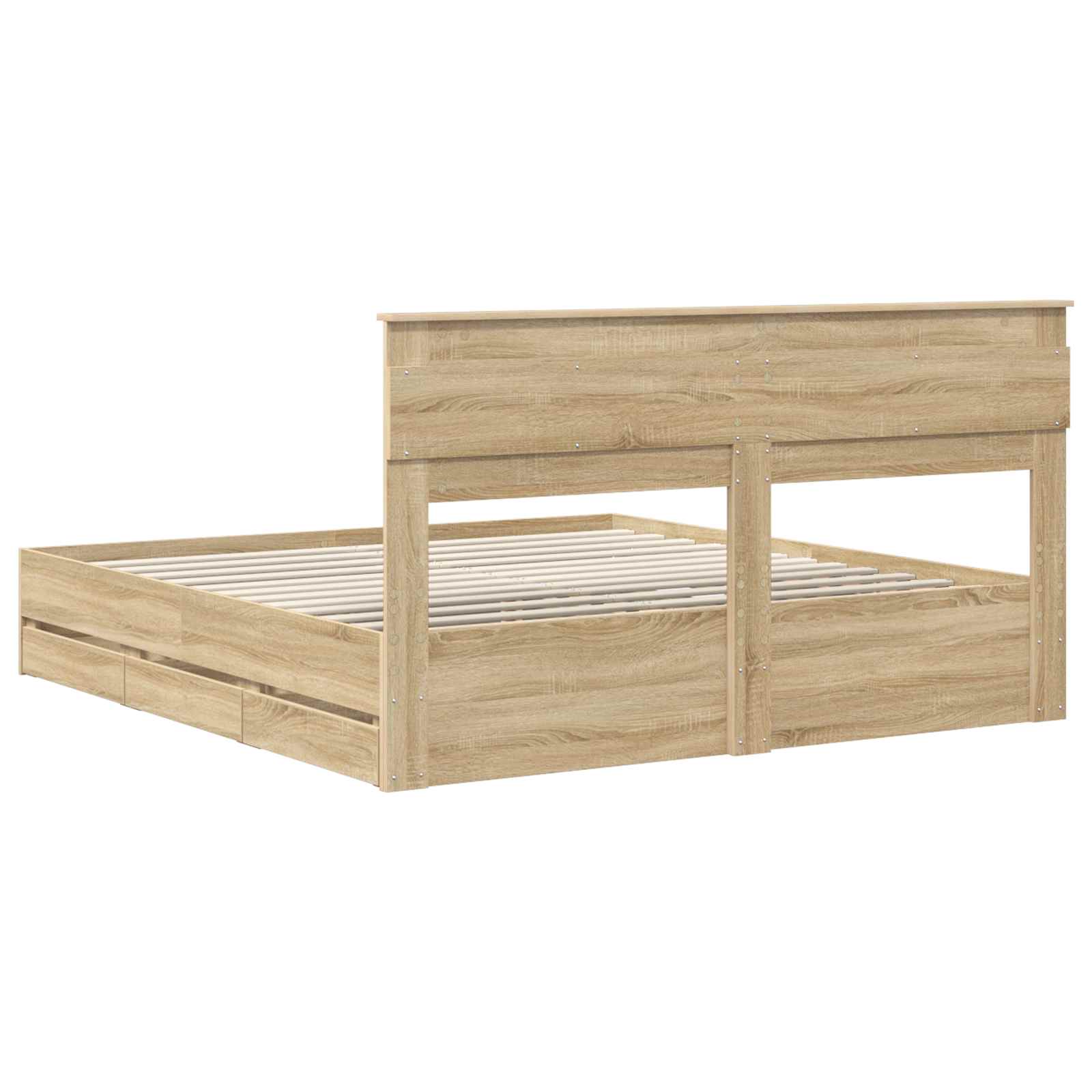 Cadre de lit Chêne Sonoma 200 x 200 cm Bois Ingénierie - XIOS