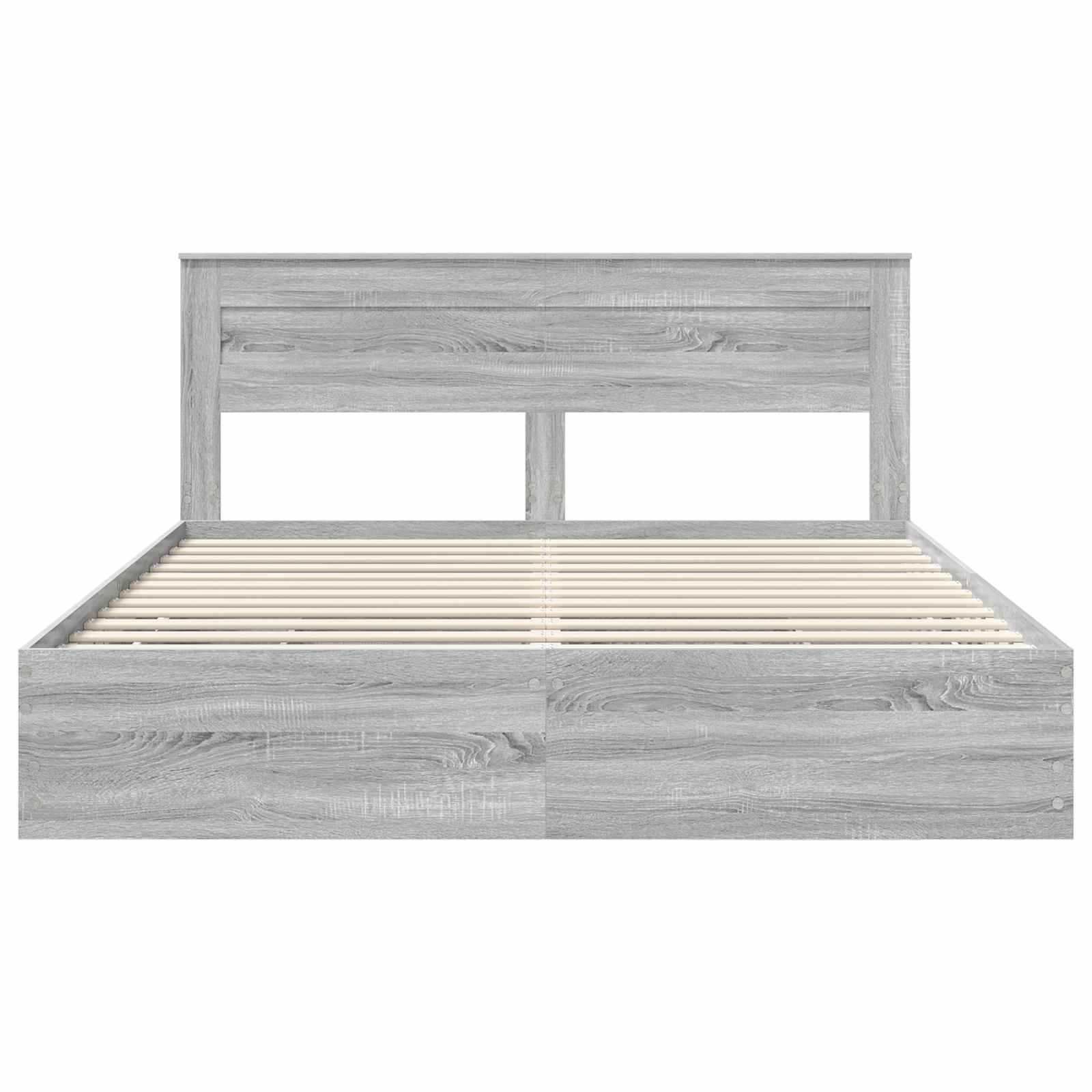 Cadre de lit Gris Sonoma 200 x 200 cm Bois Ingénierie - XIOS
