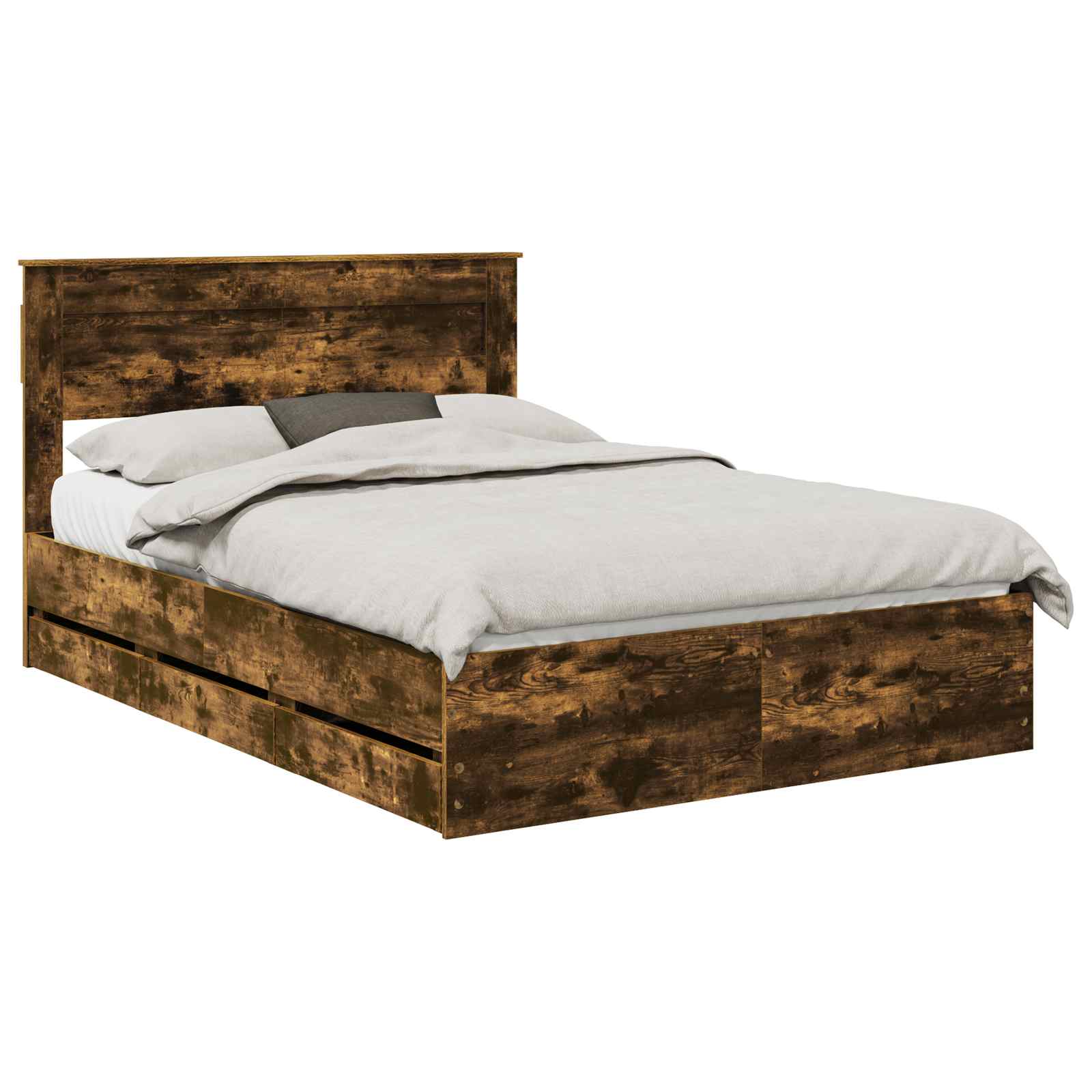 Cadre de lit Chêne fumé 160 x 200 cm Bois Ingénierie - XIOS