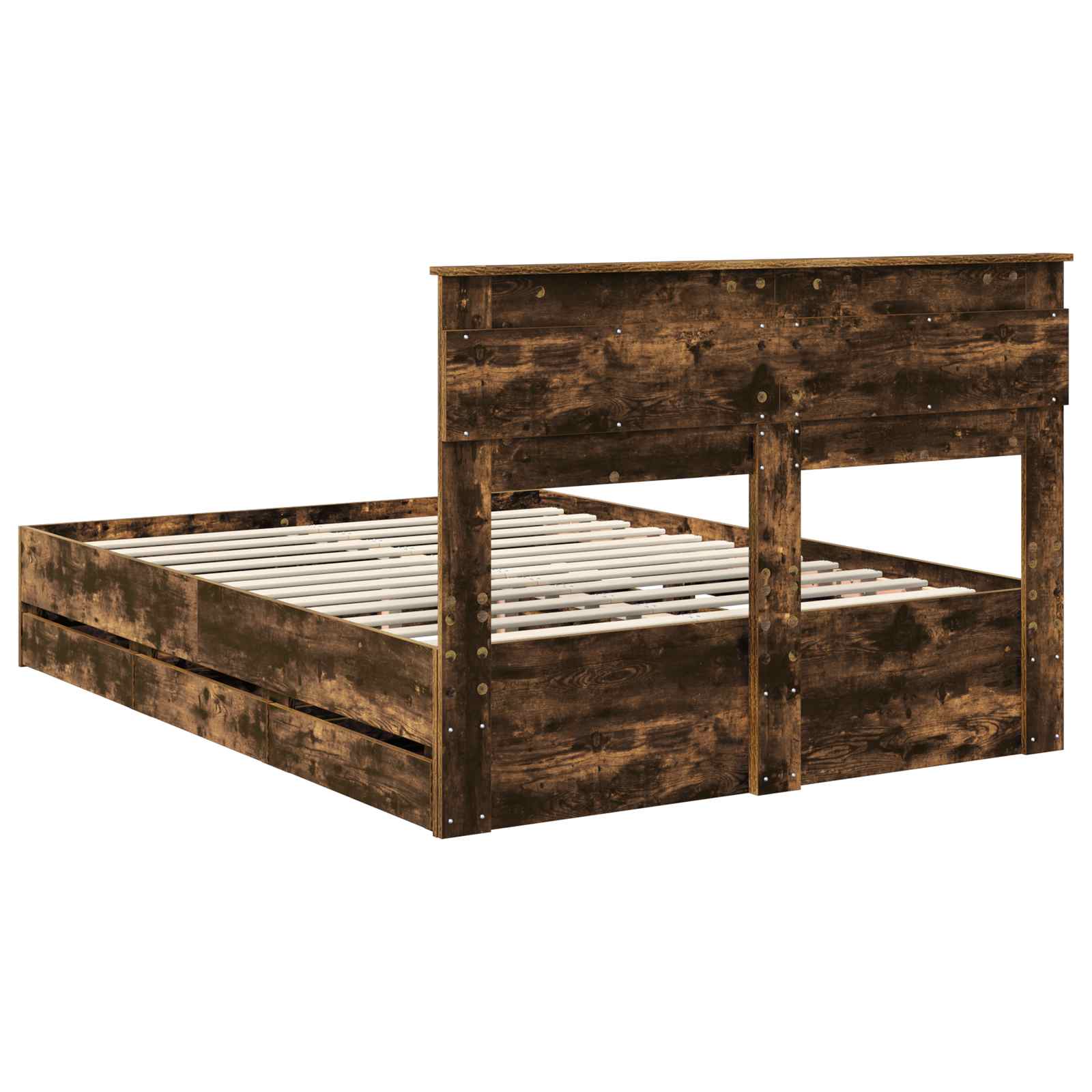 Cadre de lit Chêne fumé 160 x 200 cm Bois Ingénierie - XIOS