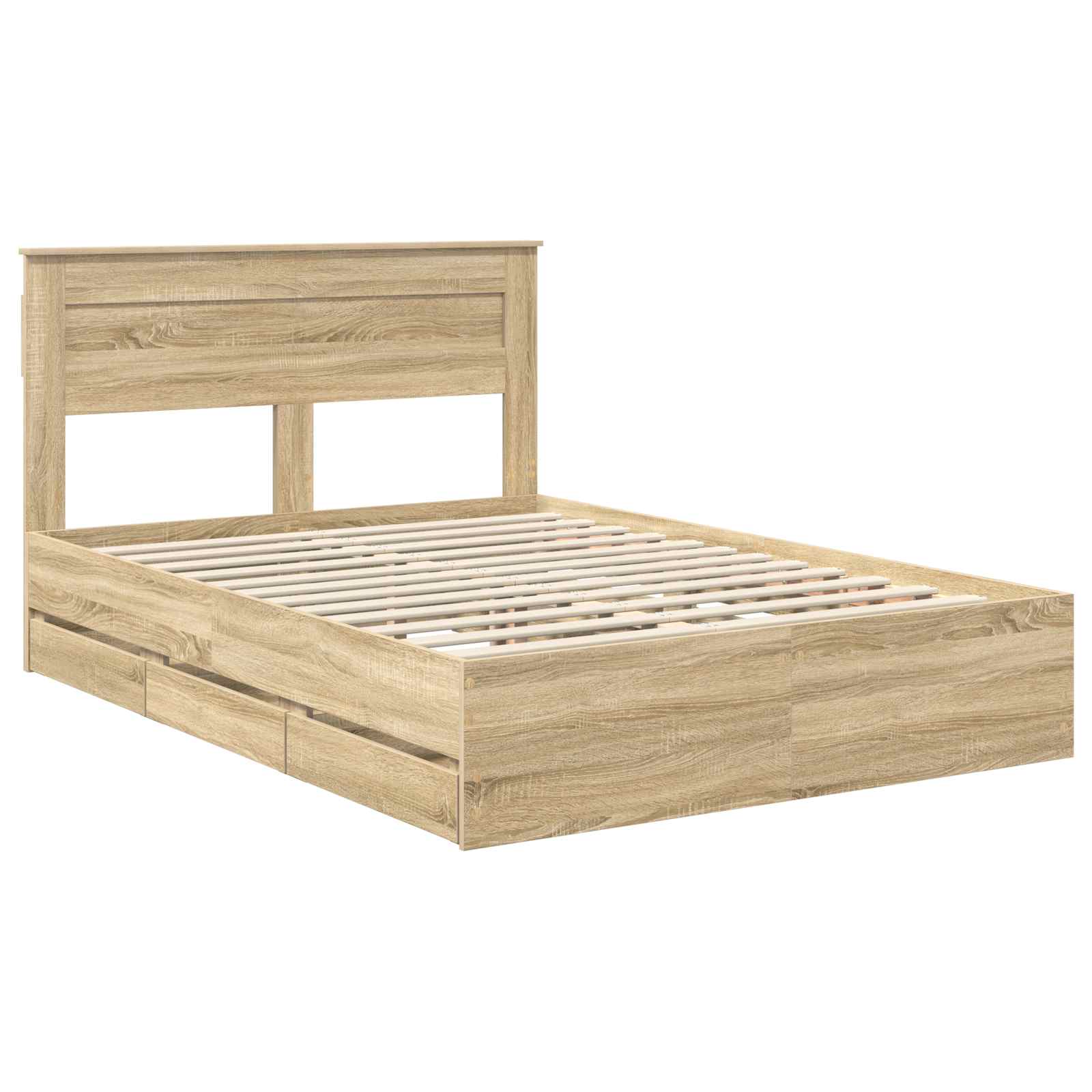 Cadre de lit Chêne Sonoma 150 x 200 cm Bois Ingénierie - XIOS