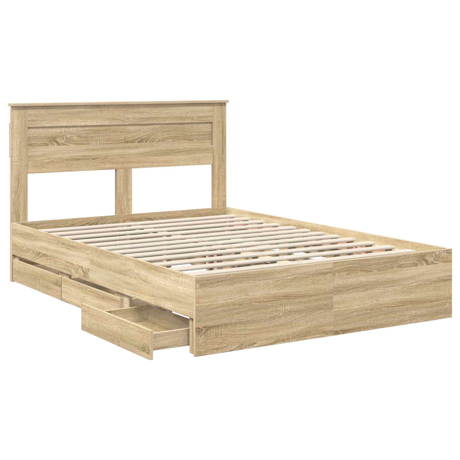 Cadre de lit Chêne Sonoma 150 x 200 cm Bois Ingénierie - XIOS