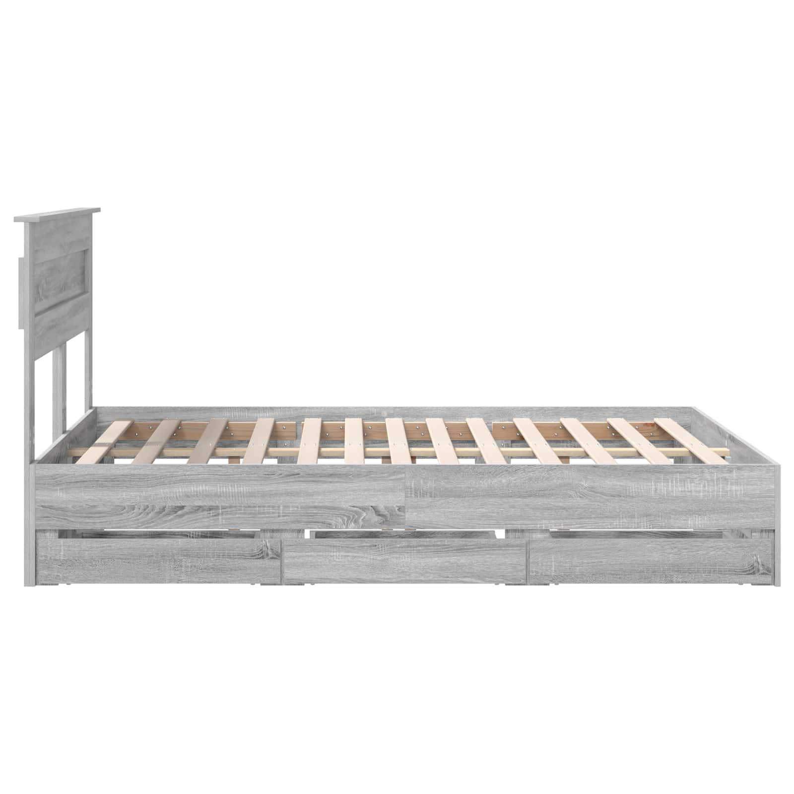 Cadre de lit Gris Sonoma 150 x 200 cm Bois Ingénierie - XIOS