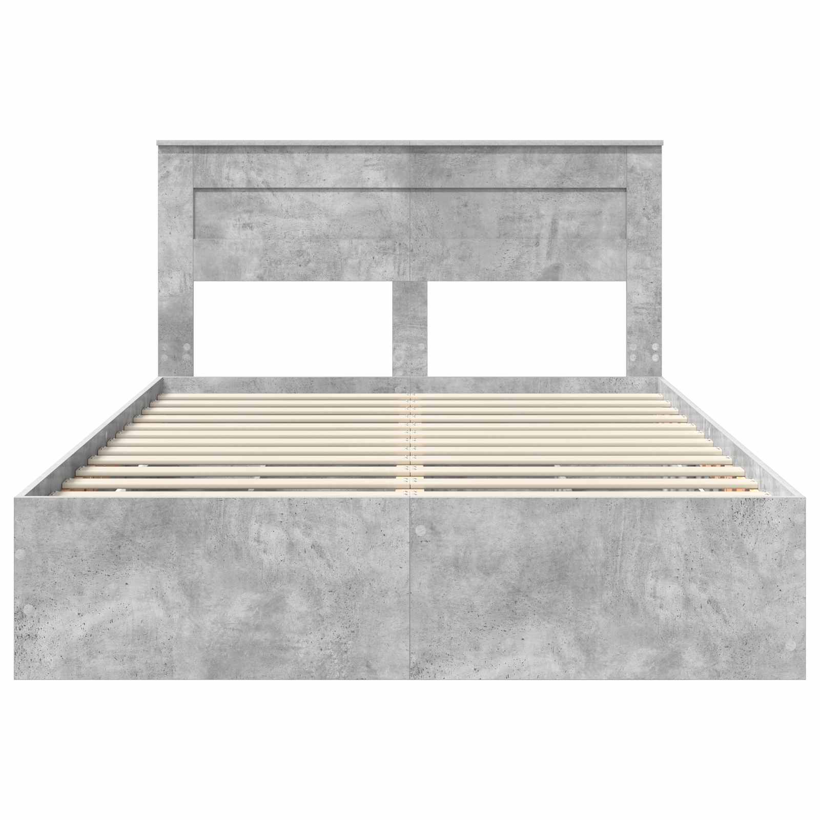 Cadre de lit Gris béton 140 x 190 cm Bois Ingénierie - XIOS