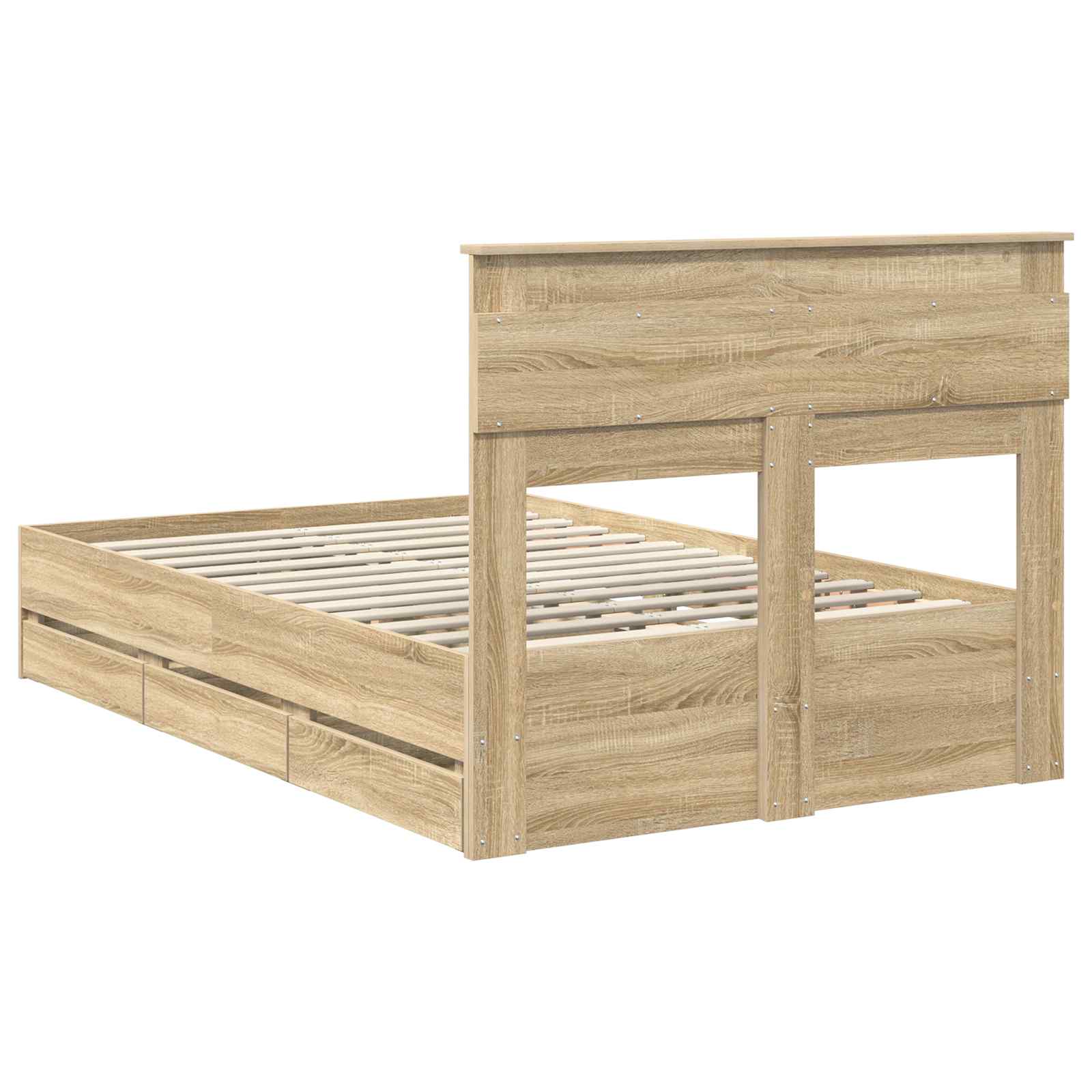 Cadre de lit Chêne Sonoma 120 x 190 cm Bois Ingénierie - XIOS