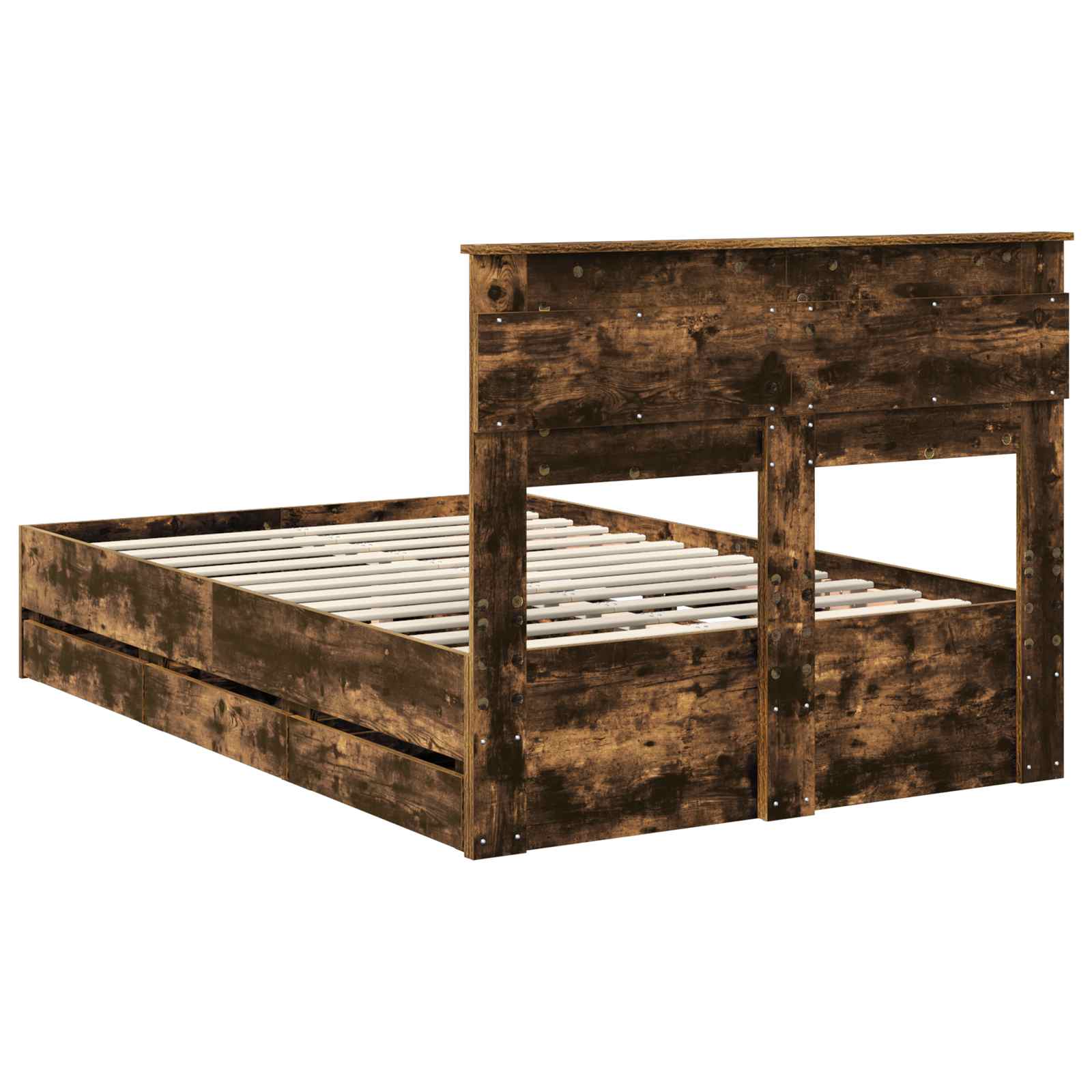 Cadre de lit Chêne fumé 120 x 190 cm Bois Ingénierie - XIOS