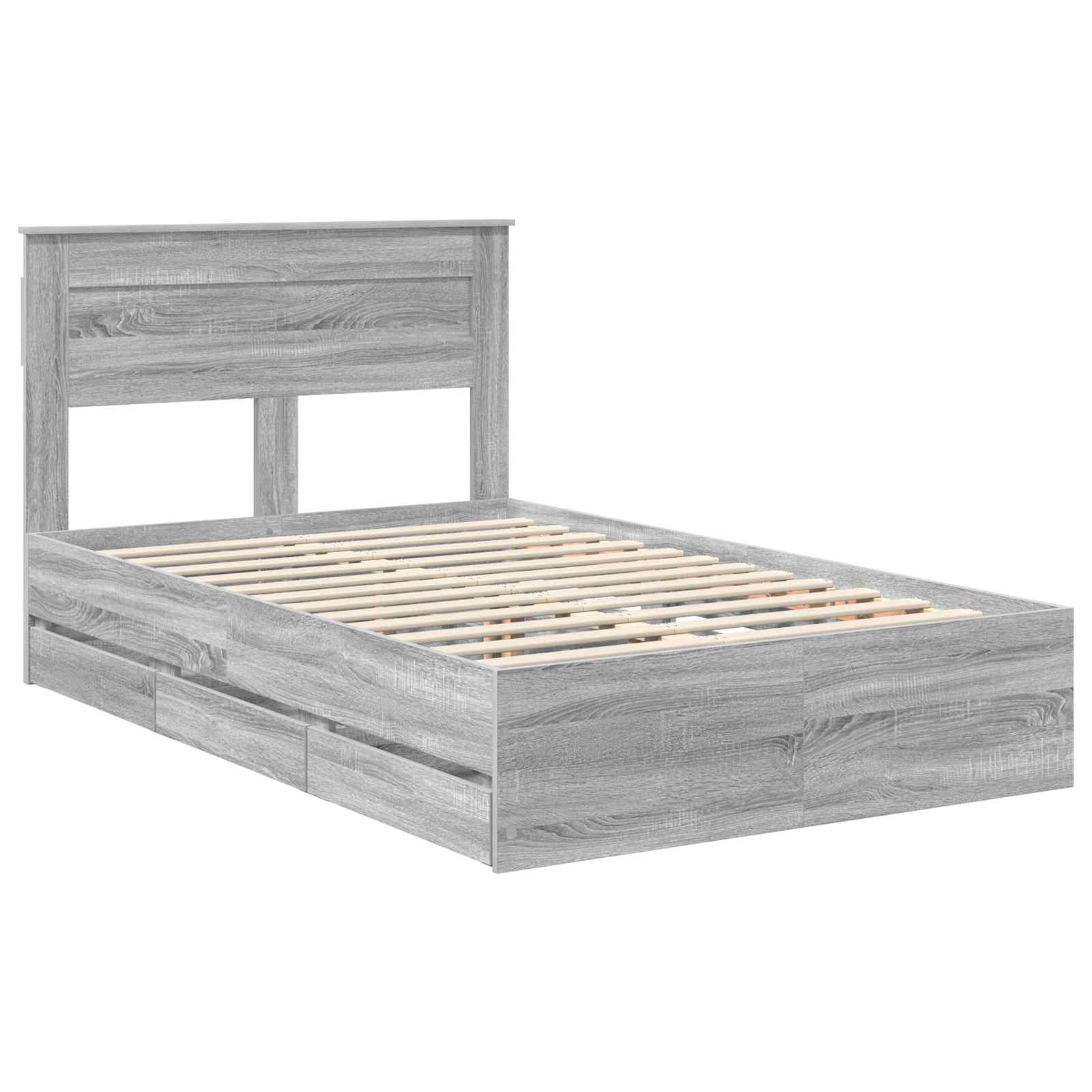 Cadre de lit Gris Sonoma 120 x 190 cm Bois Ingénierie - XIOS